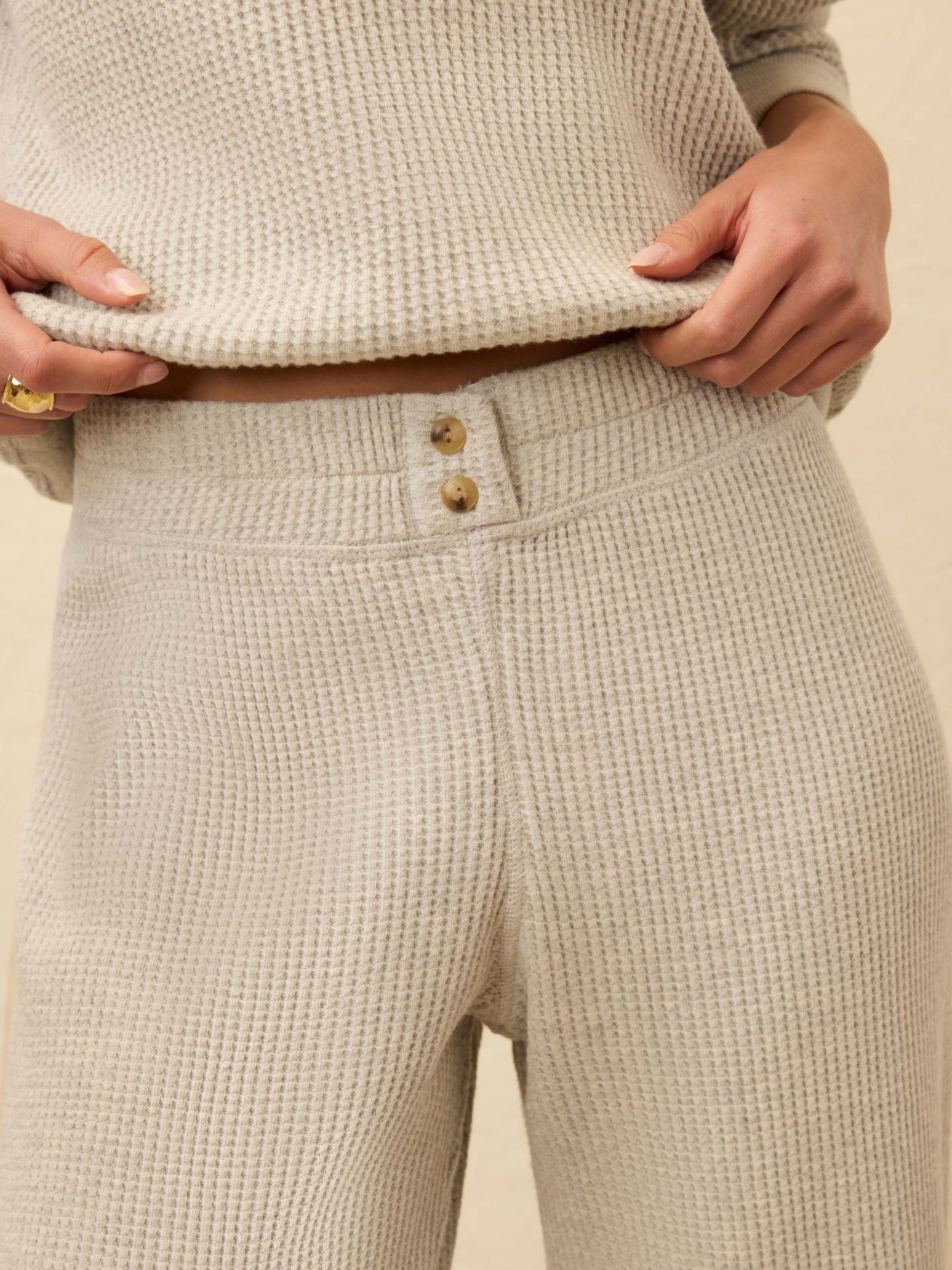 Apr??s Waffle Pant - Light Grey Heather - Image 3