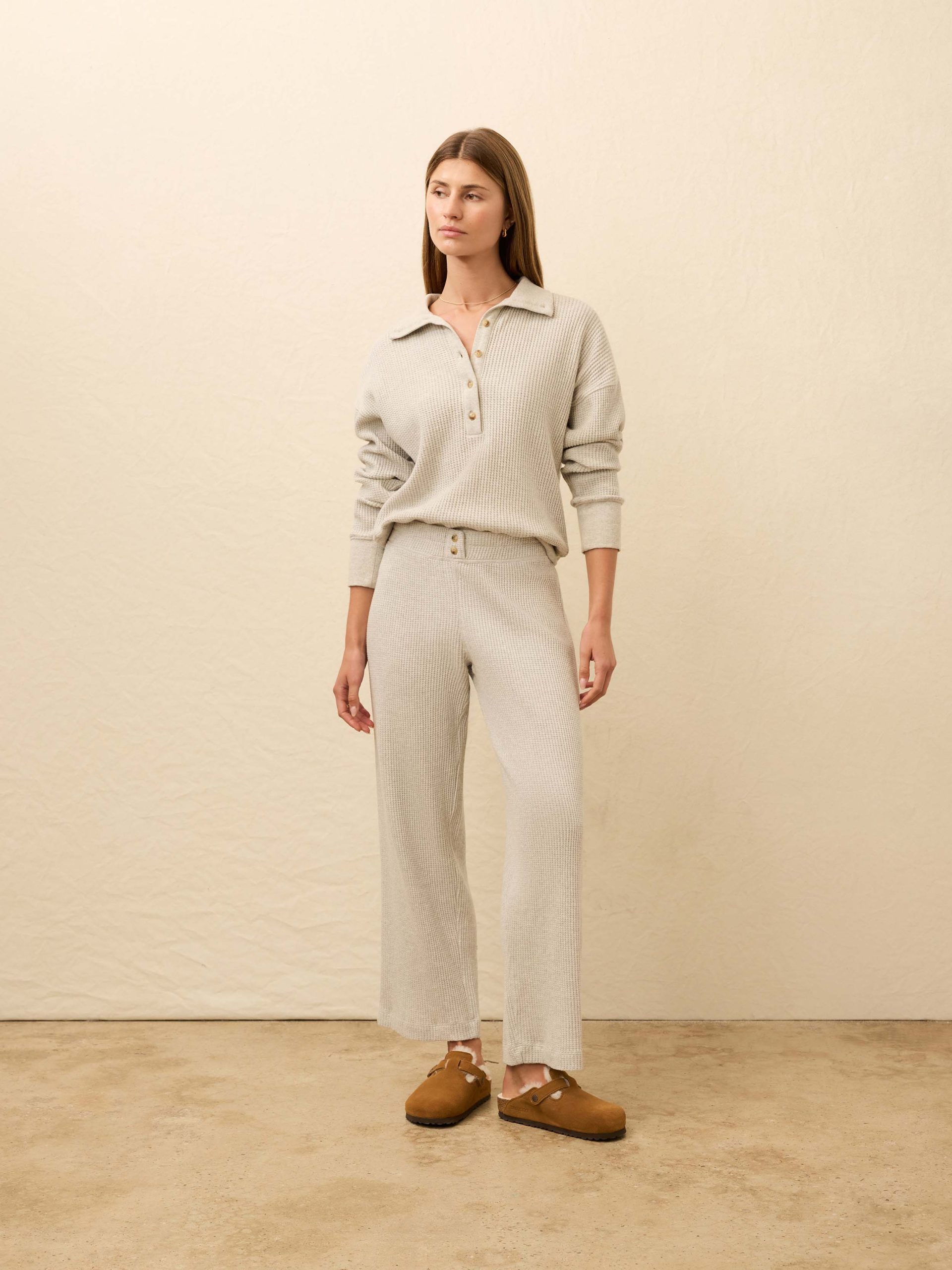 Apr??s Waffle Pant - Light Grey Heather