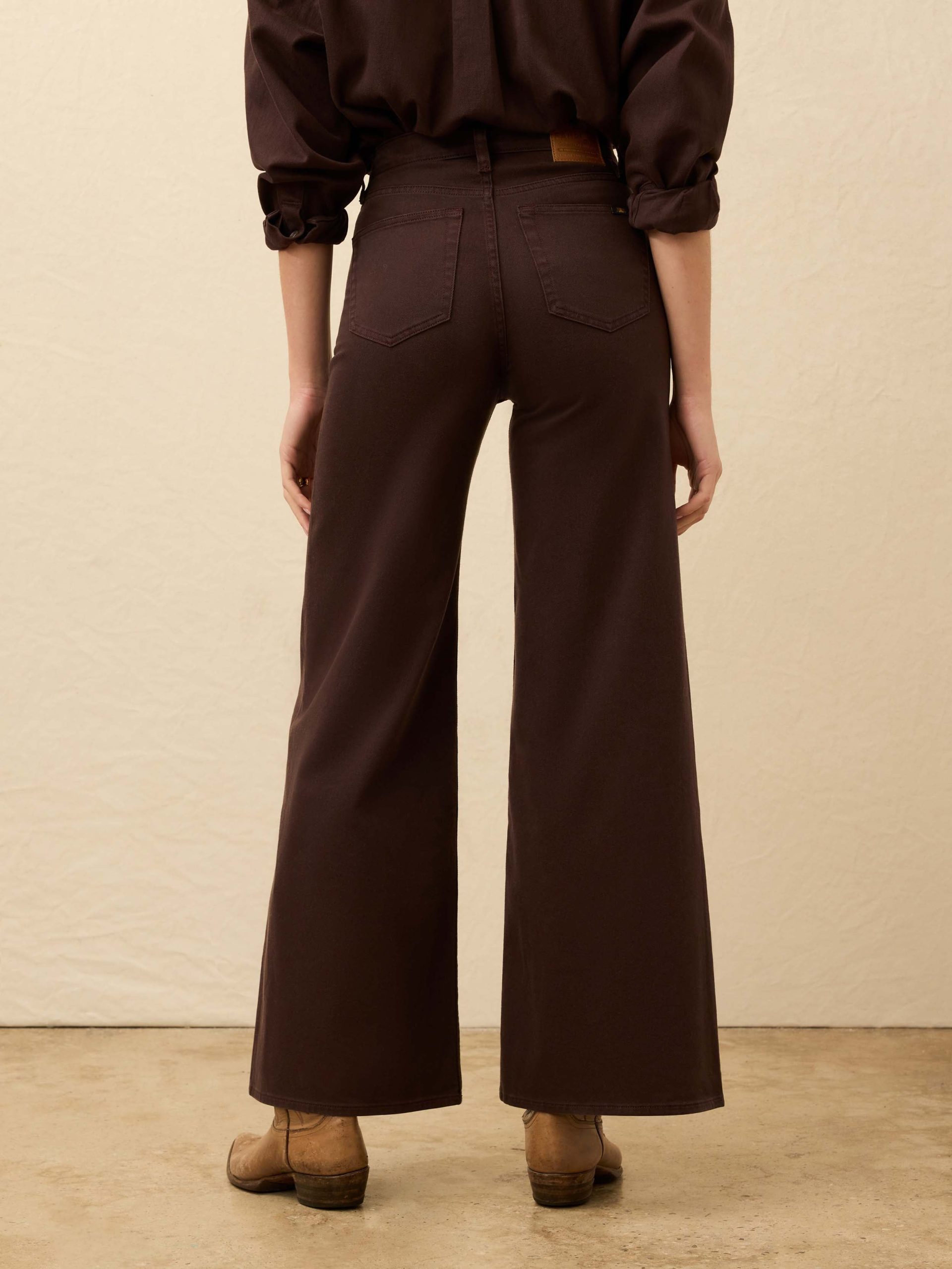 Saturday Denim Wide Leg - Chocolate Brown - Image 5