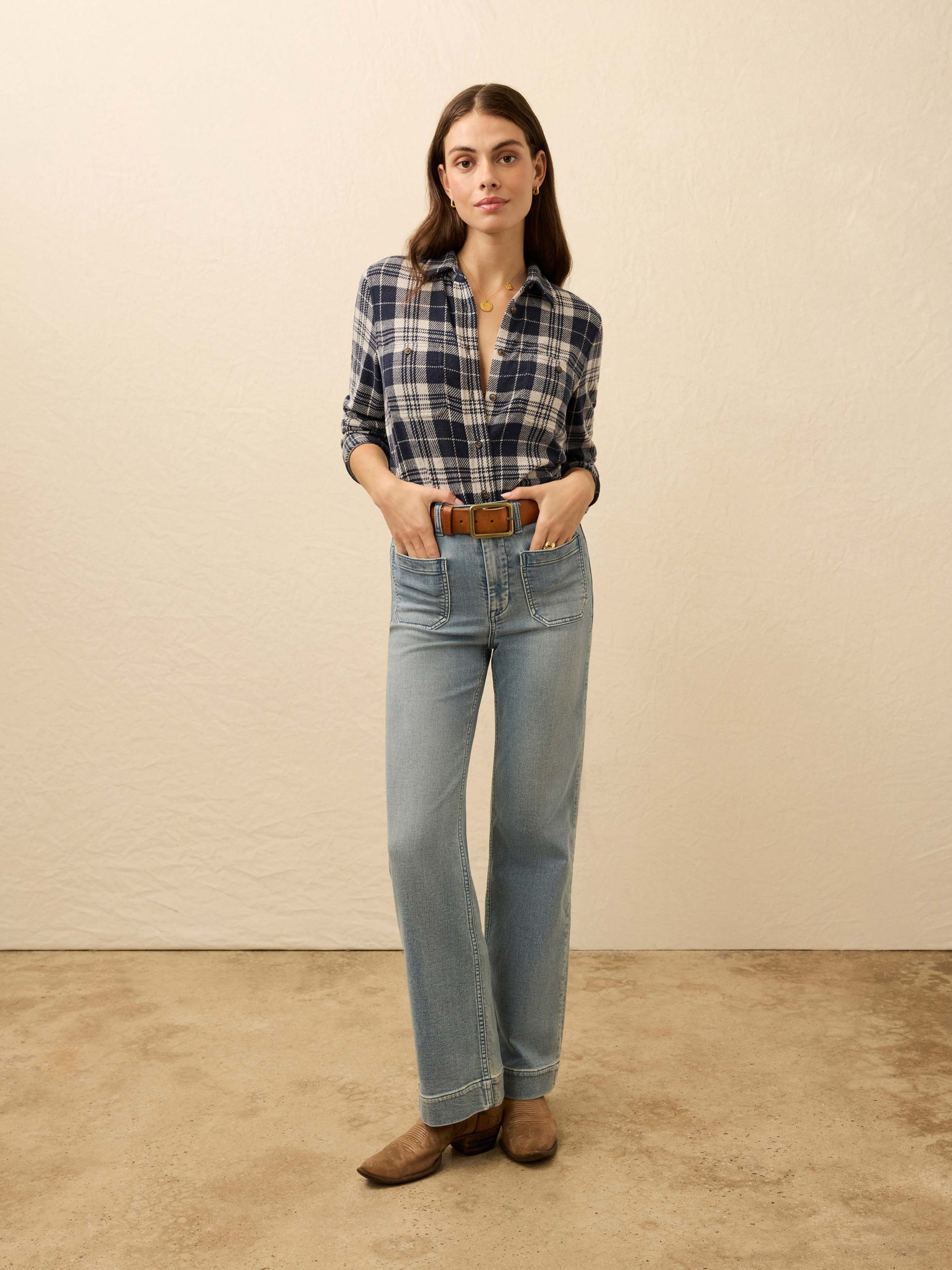 Legend? Sweater Shirt - Sapphire Lake Plaid - Image 3