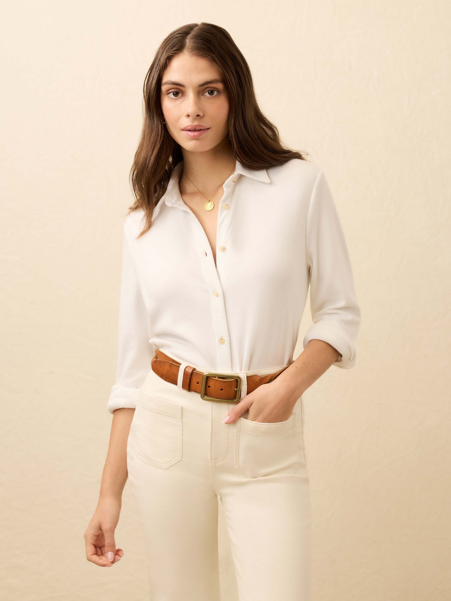 Legend? Classic Sweater Shirt - Pure White Twill