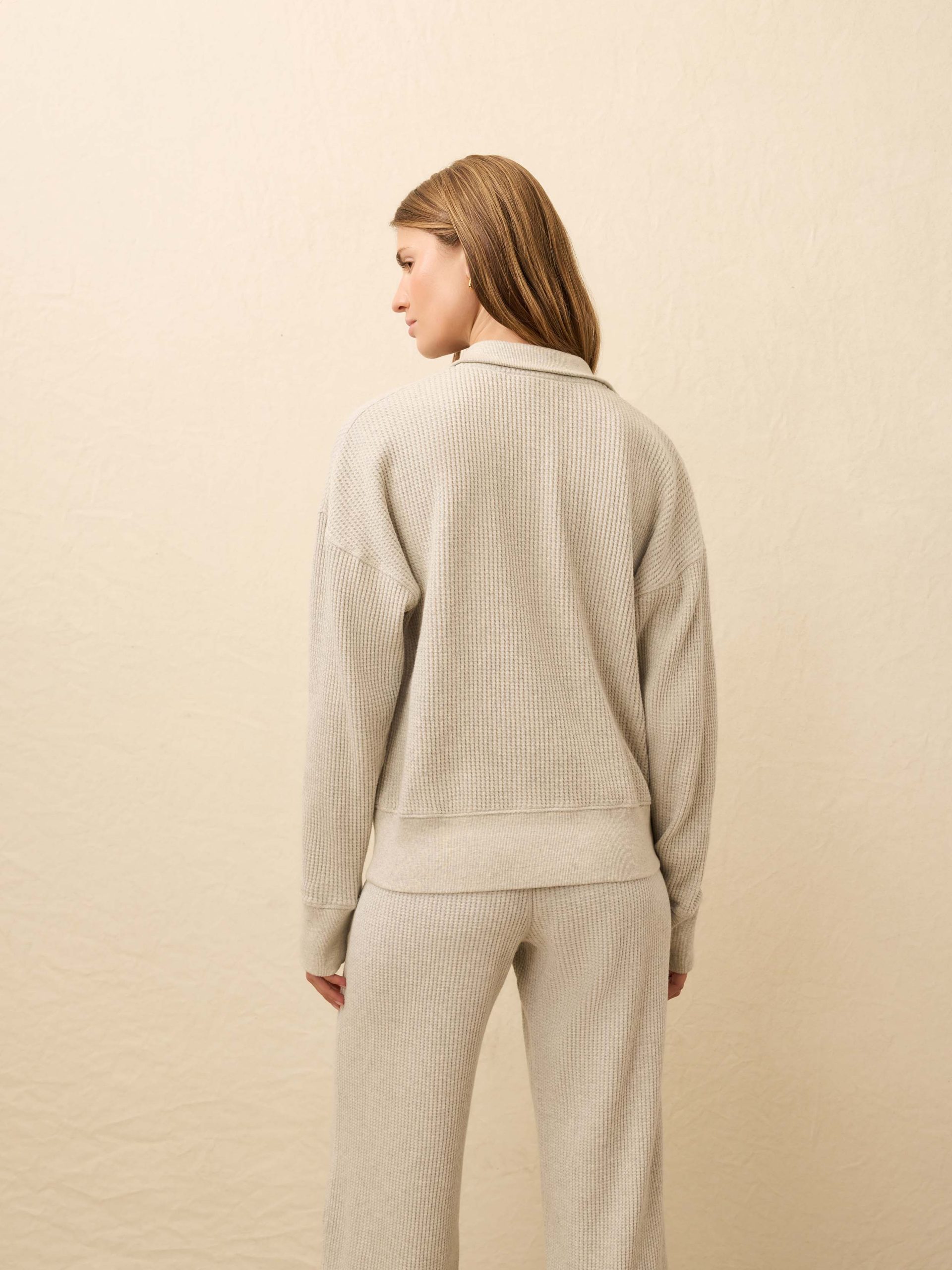 Apr??s Waffle Henley - Light Grey Heather - Image 6
