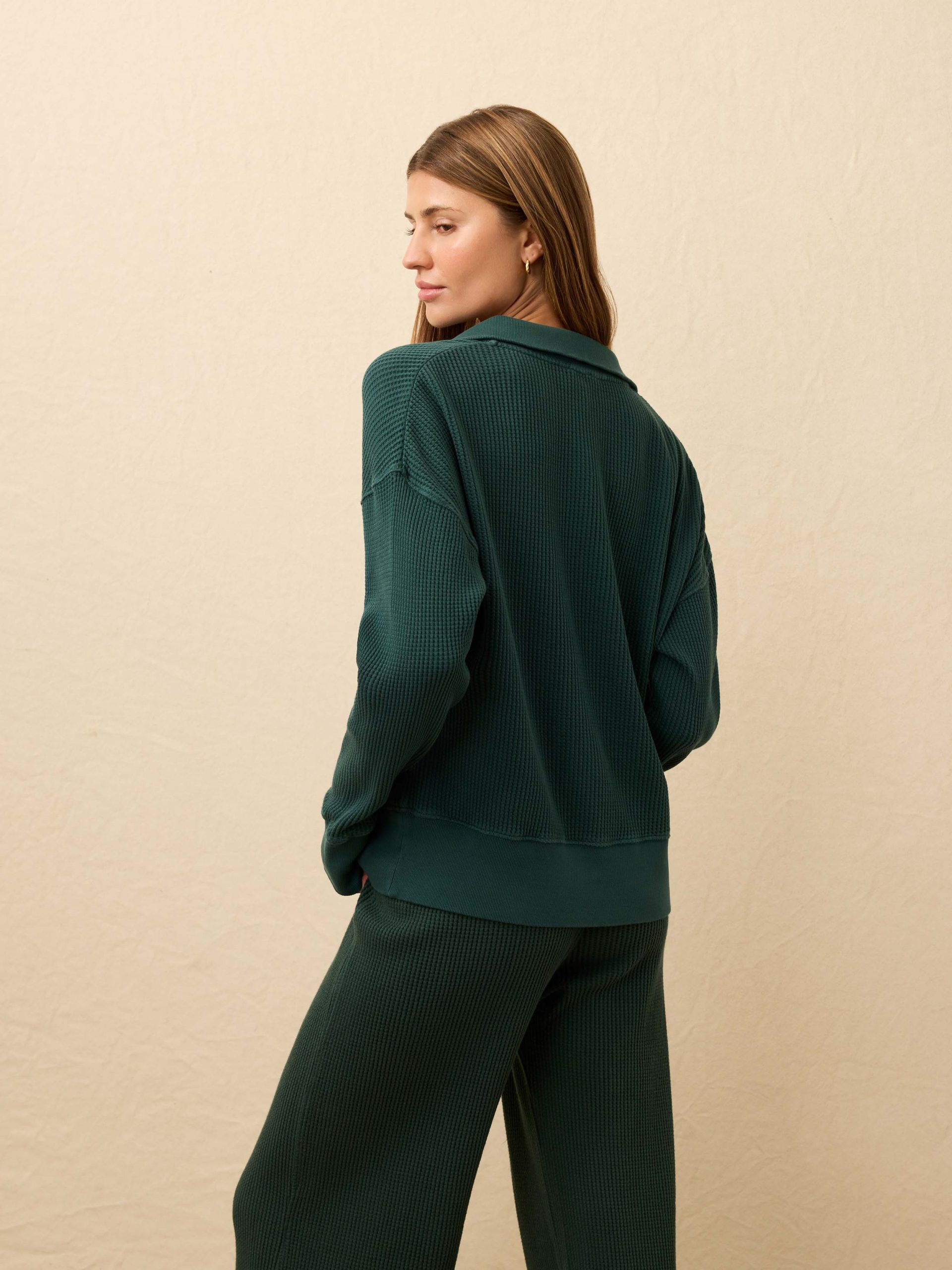 Apr??s Waffle Henley - Seamoss - Image 4
