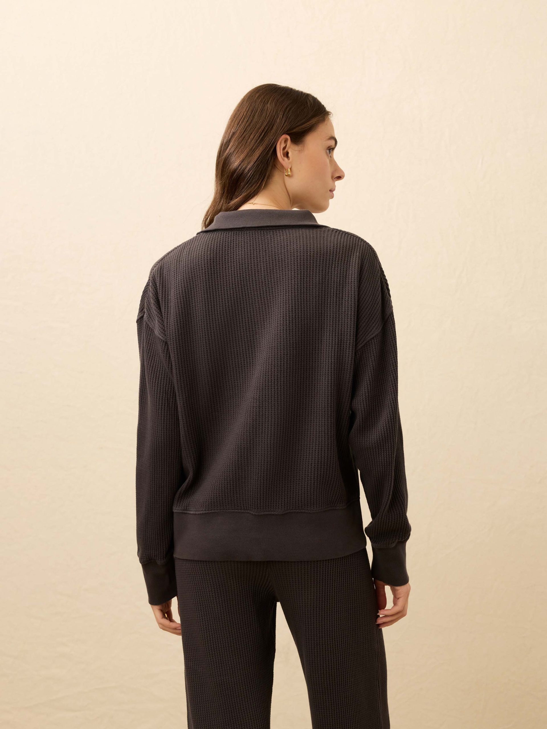 Apr??s Waffle Henley - Washed Black - Image 6