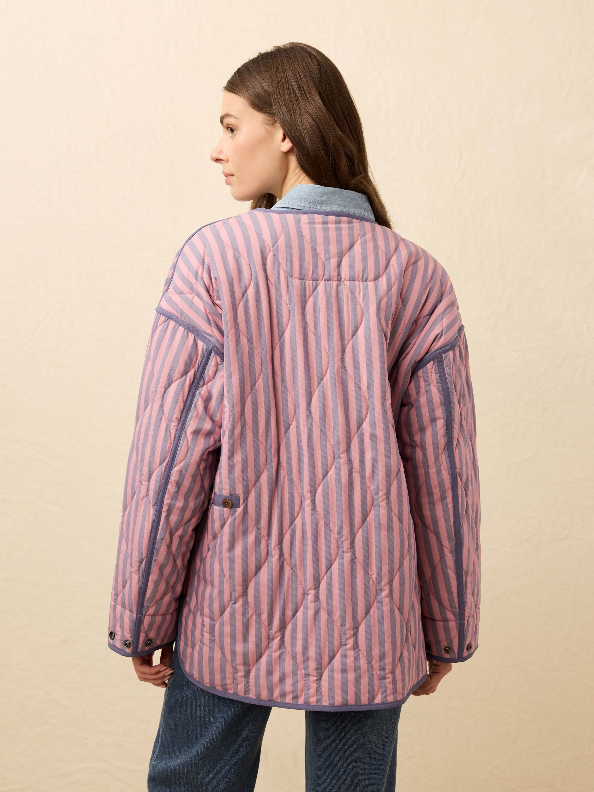 Horizon Series Quilted Jacket - Berry Lucy Stripe - Image 4