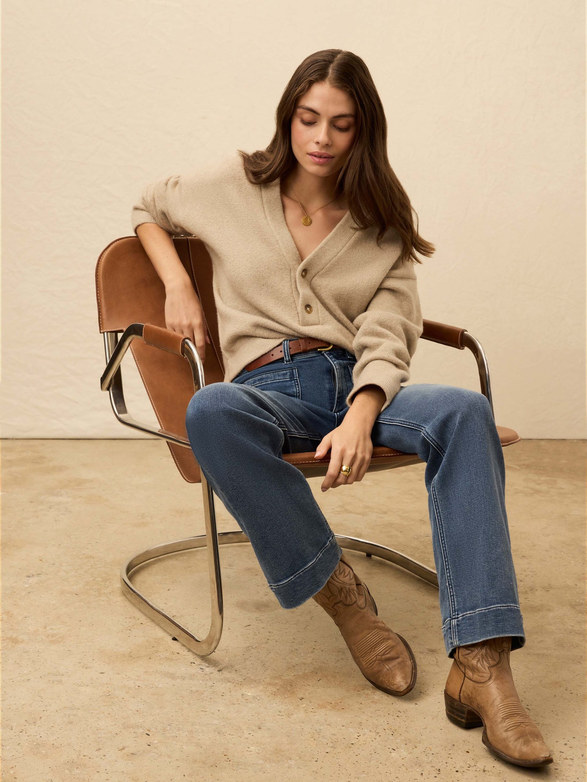 Jackson V-Neck Popover - Oatmeal Heather - Image 2