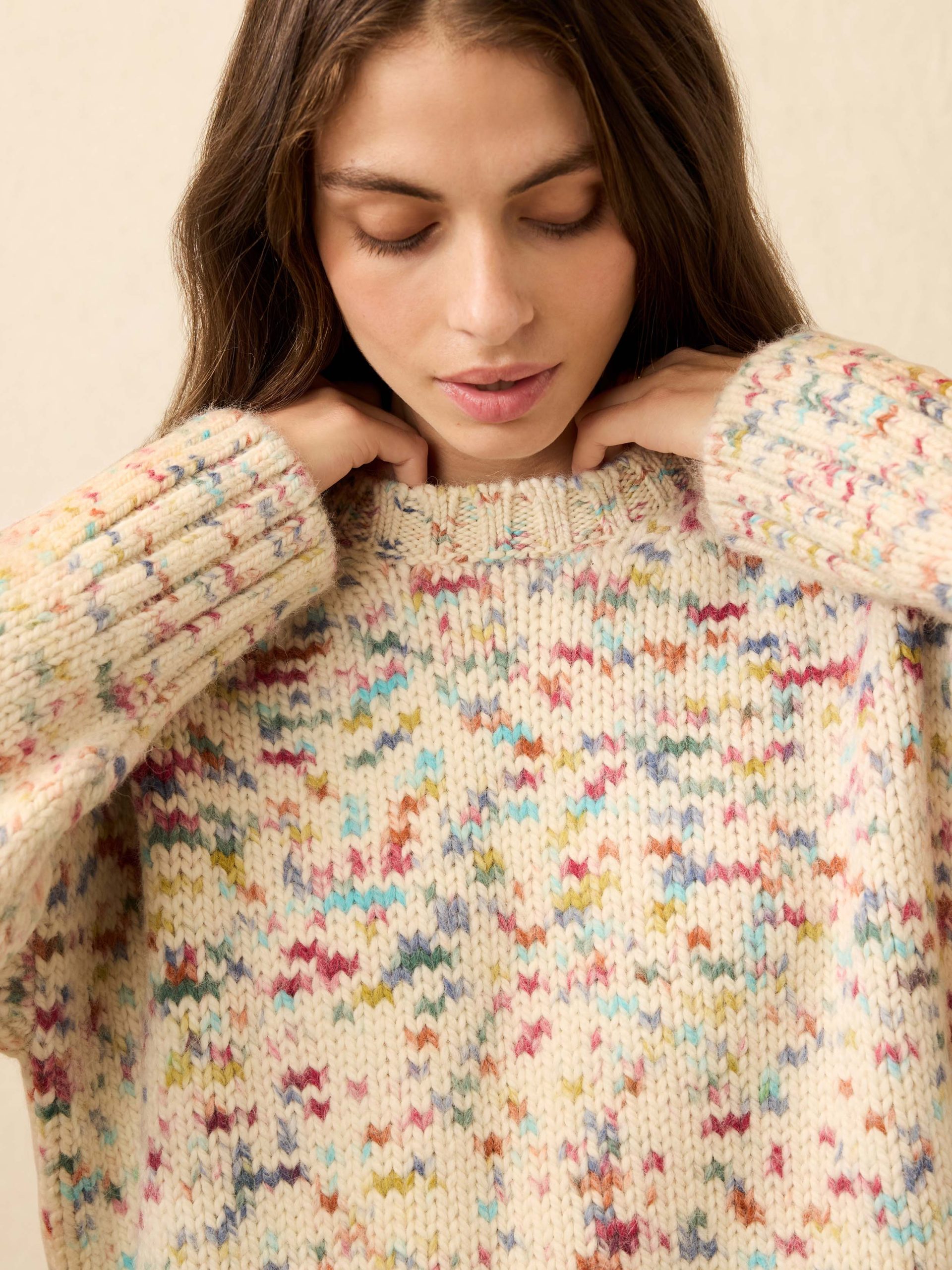 Superfine Alpaca Summit Sweater - Snow Sprinkle - Image 5