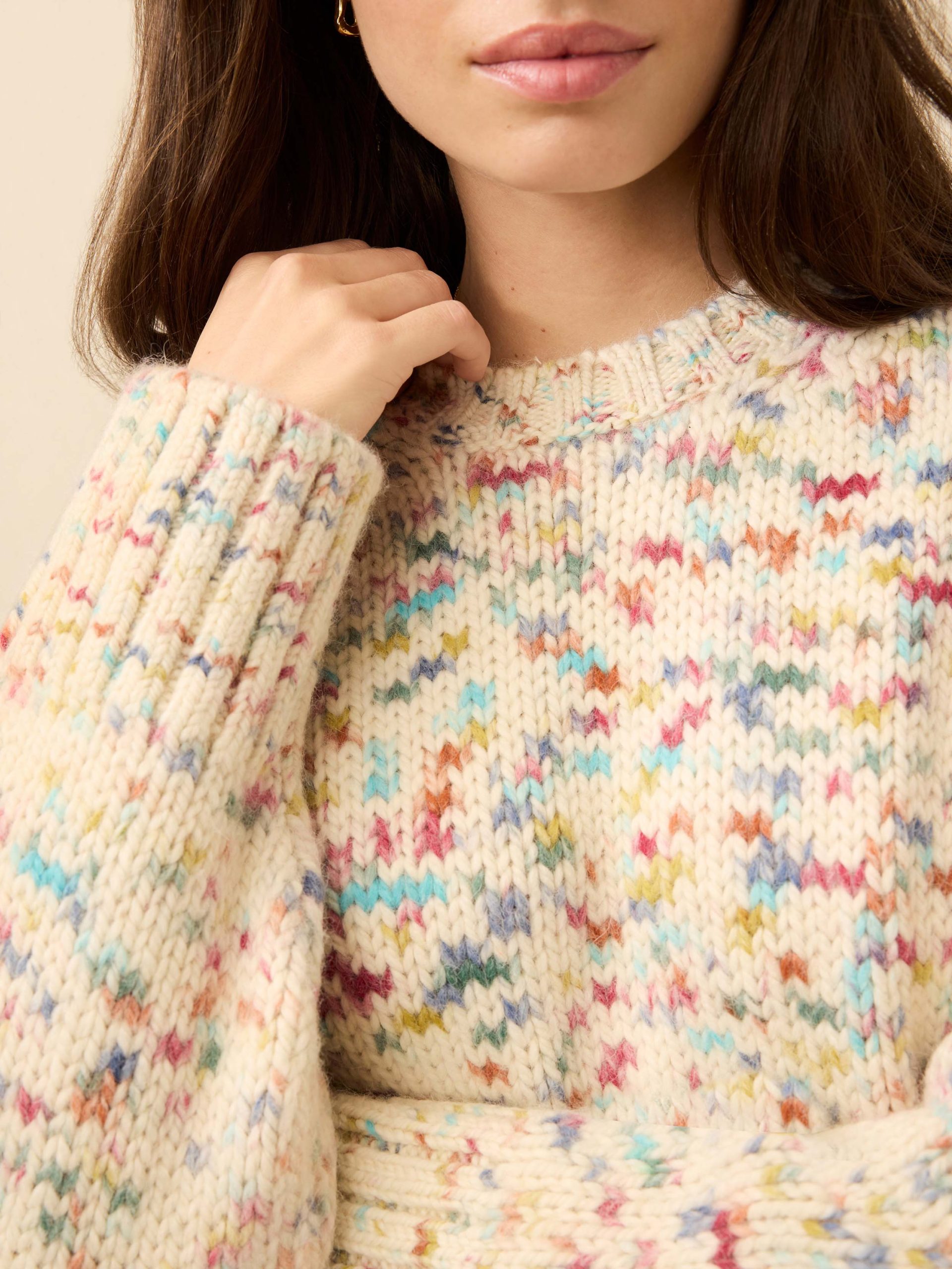 Superfine Alpaca Summit Sweater - Snow Sprinkle - Image 2