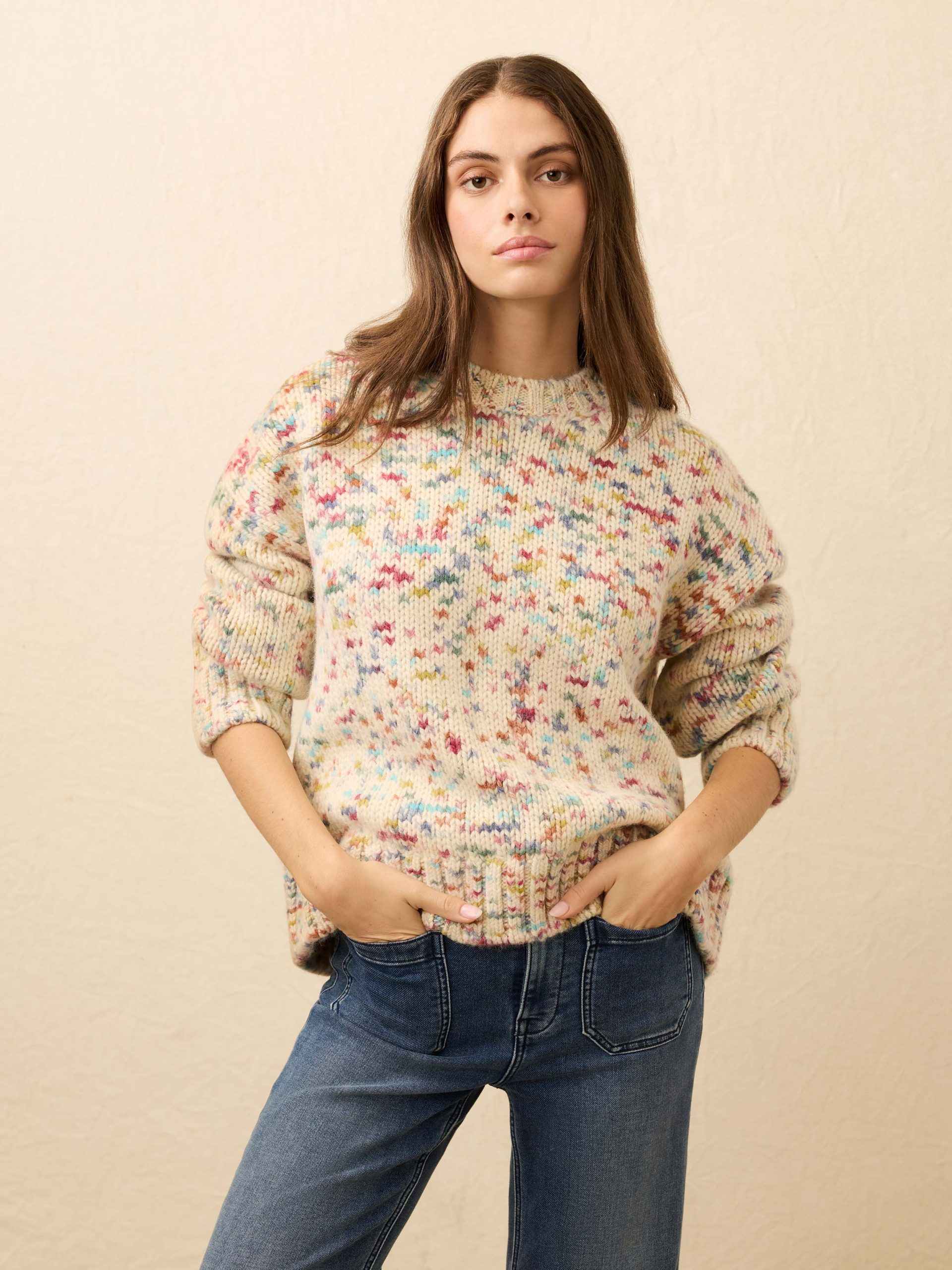 Superfine Alpaca Summit Sweater - Snow Sprinkle - Image 6