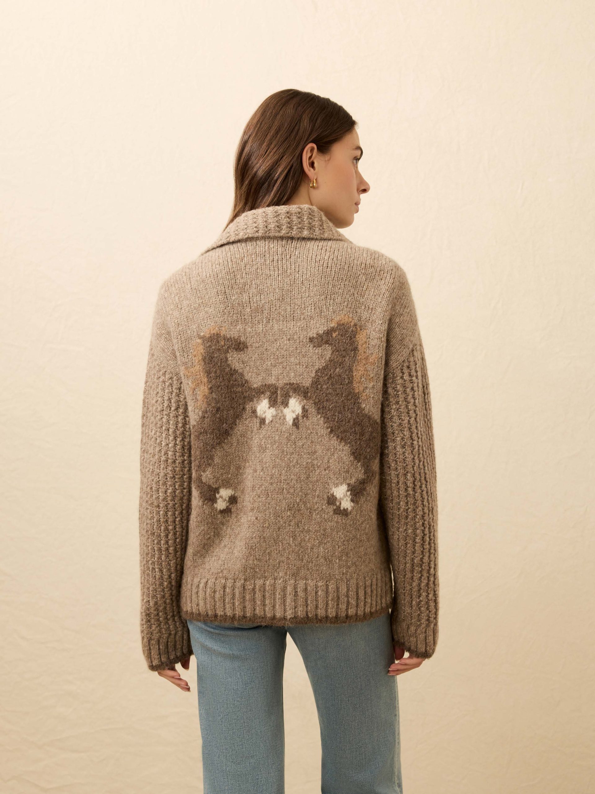 Alpaca Lost Trails Cardigan - Oatmeal