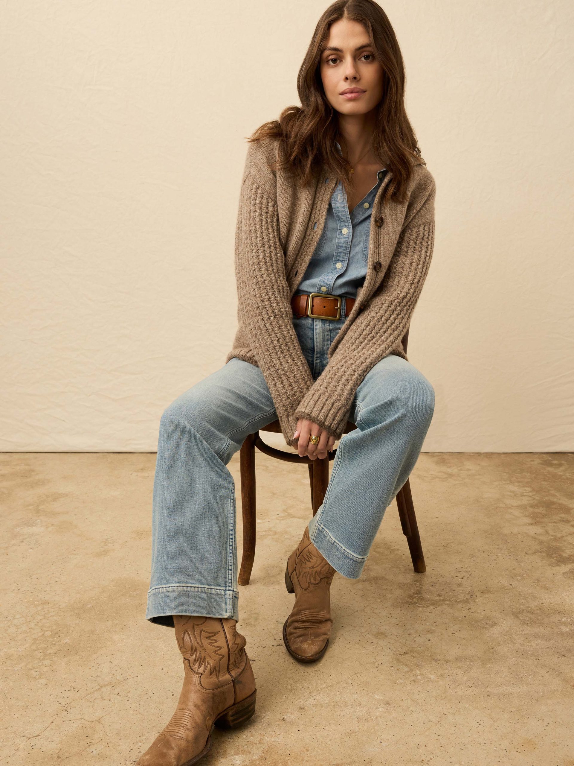 Alpaca Lost Trails Cardigan - Oatmeal - Image 5