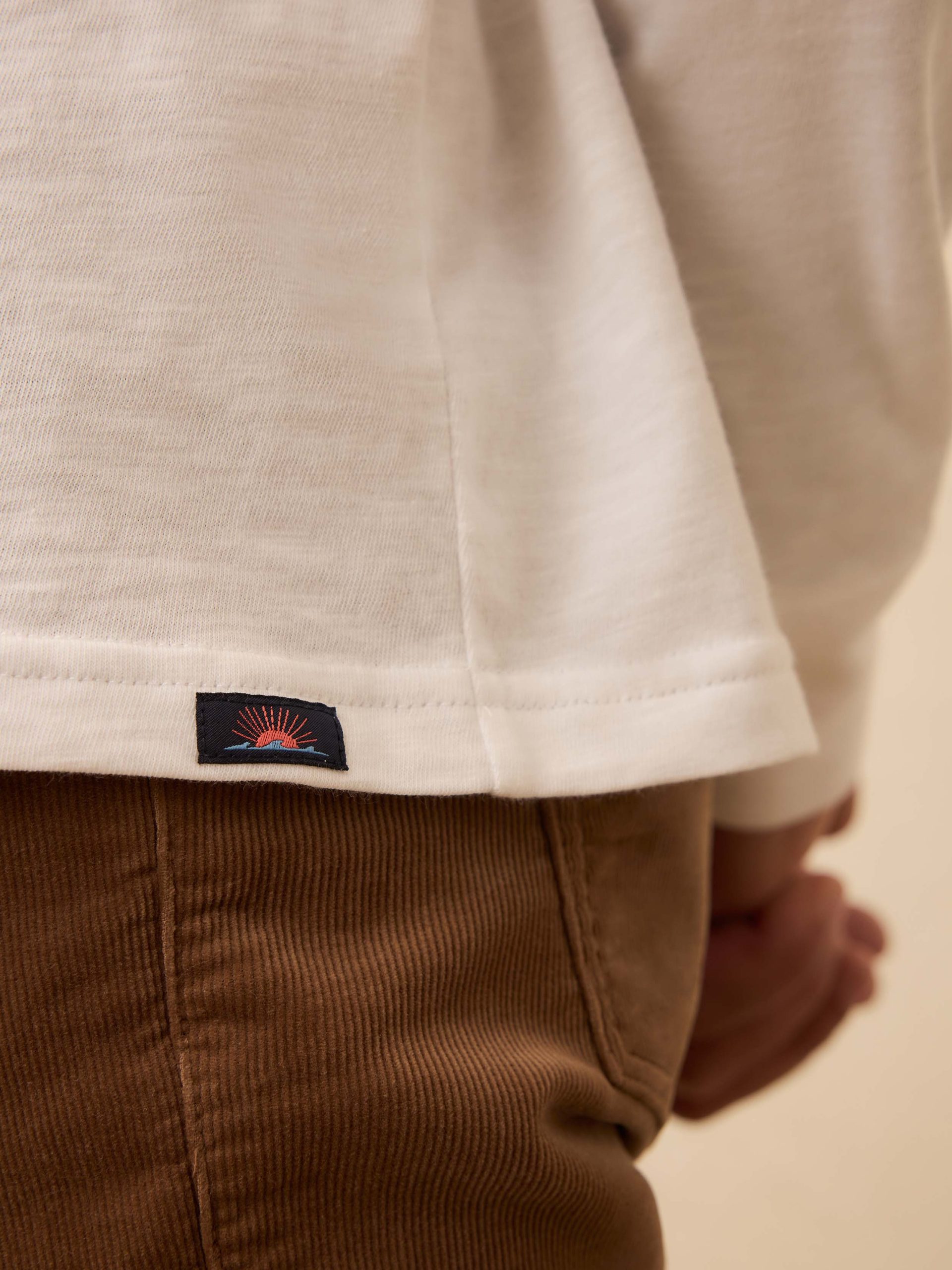Long-Sleeve Sunwashed Pocket Tee - White Surf Stripe - Image 4