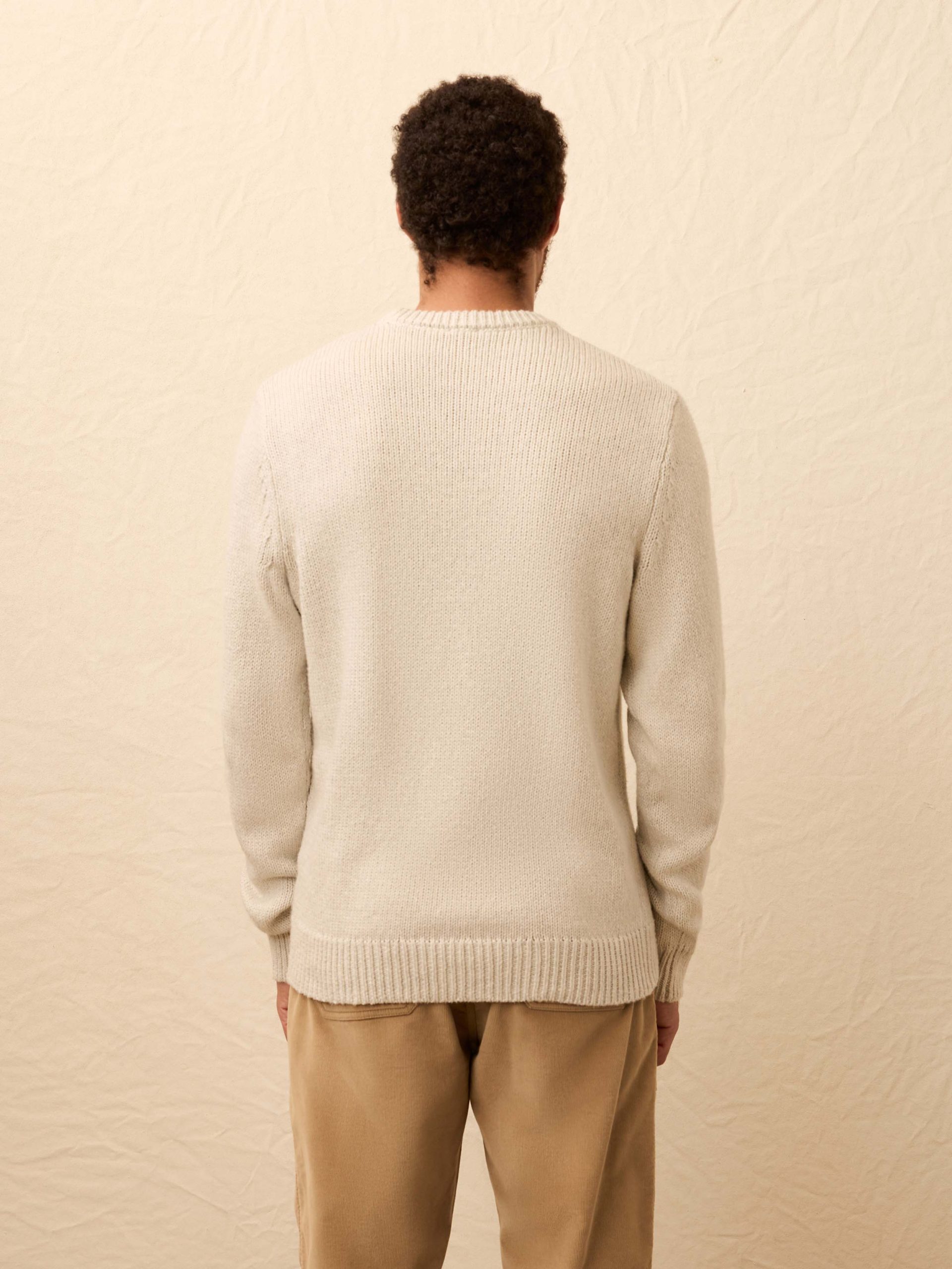 Heirloom Cotton Crewneck Sweater - Heather Grey - Image 4
