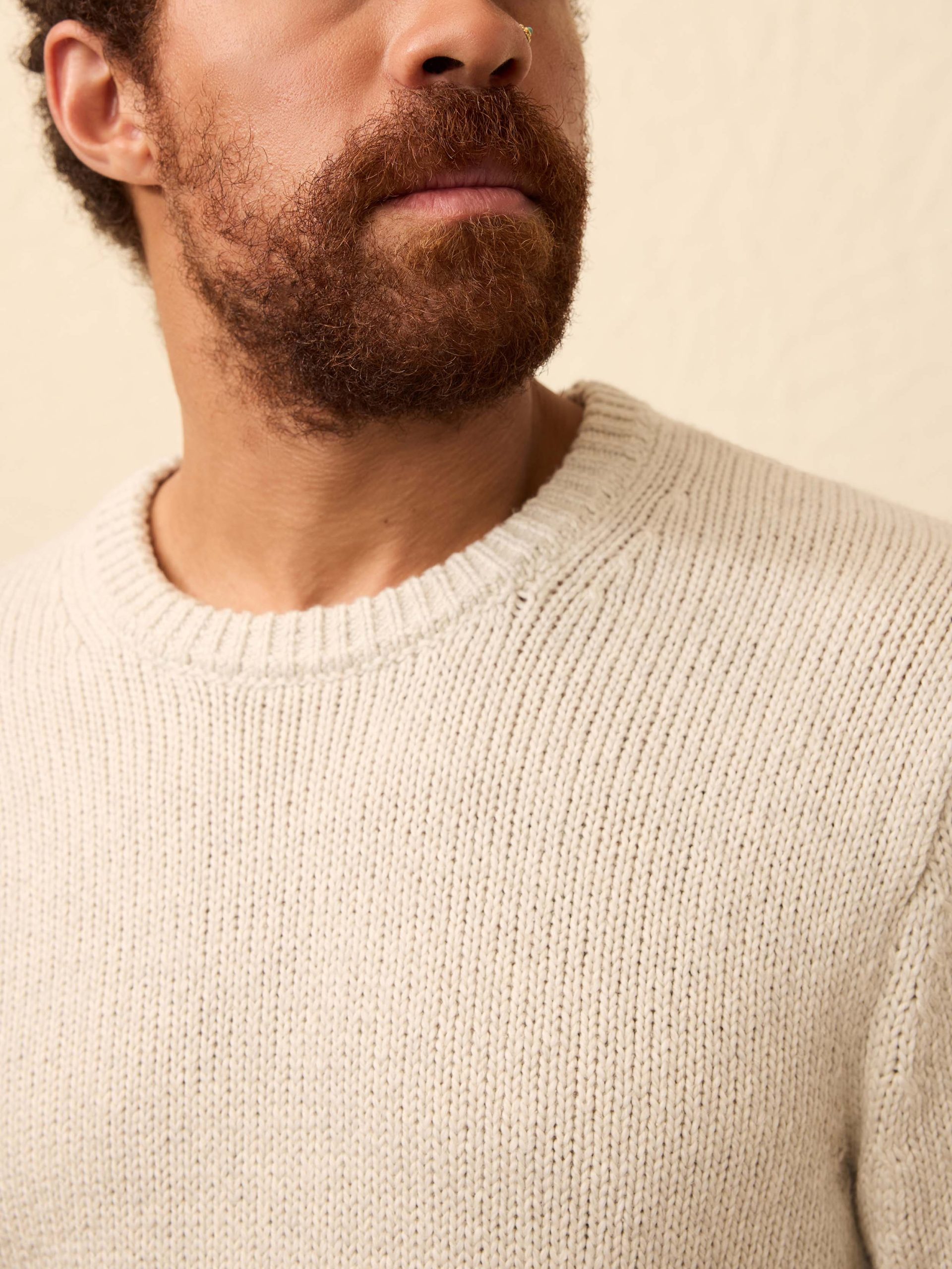 Heirloom Cotton Crewneck Sweater - Heather Grey - Image 5