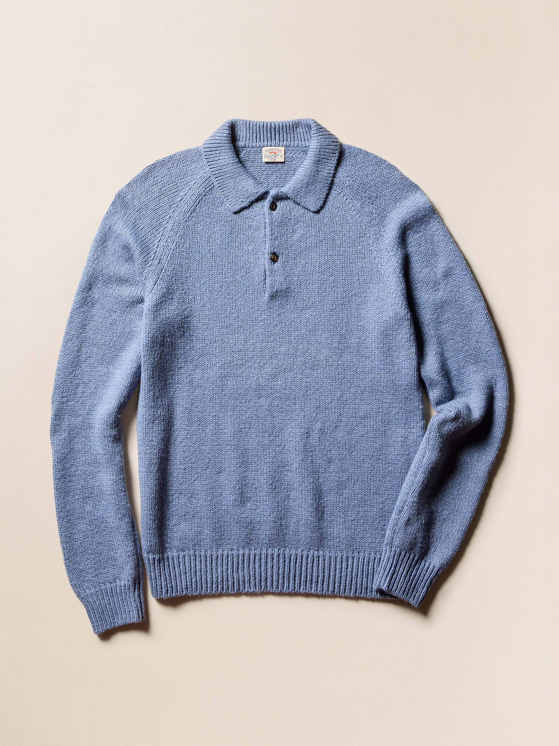 Heirloom Long-Sleeve Sweater Polo - Flint Sky - Image 3