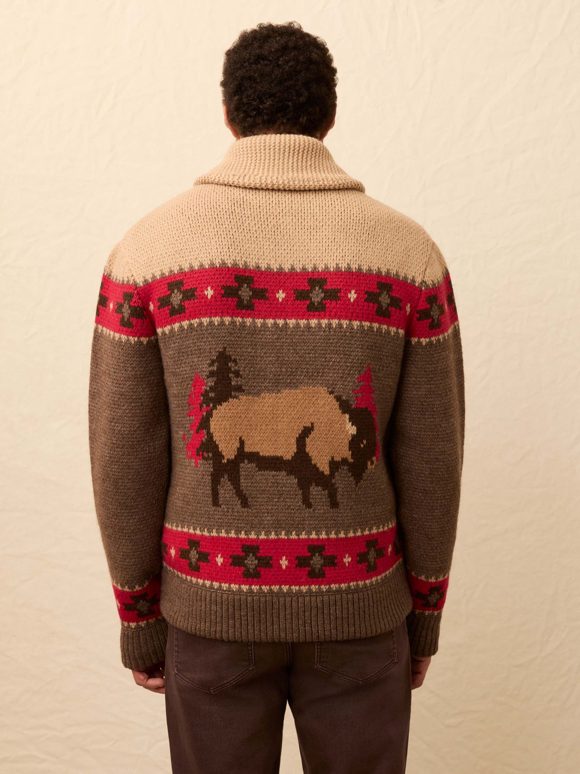 Steven Paul Judd Buffalo Zip Cardigan - Brown Winter Prairie - Image 2
