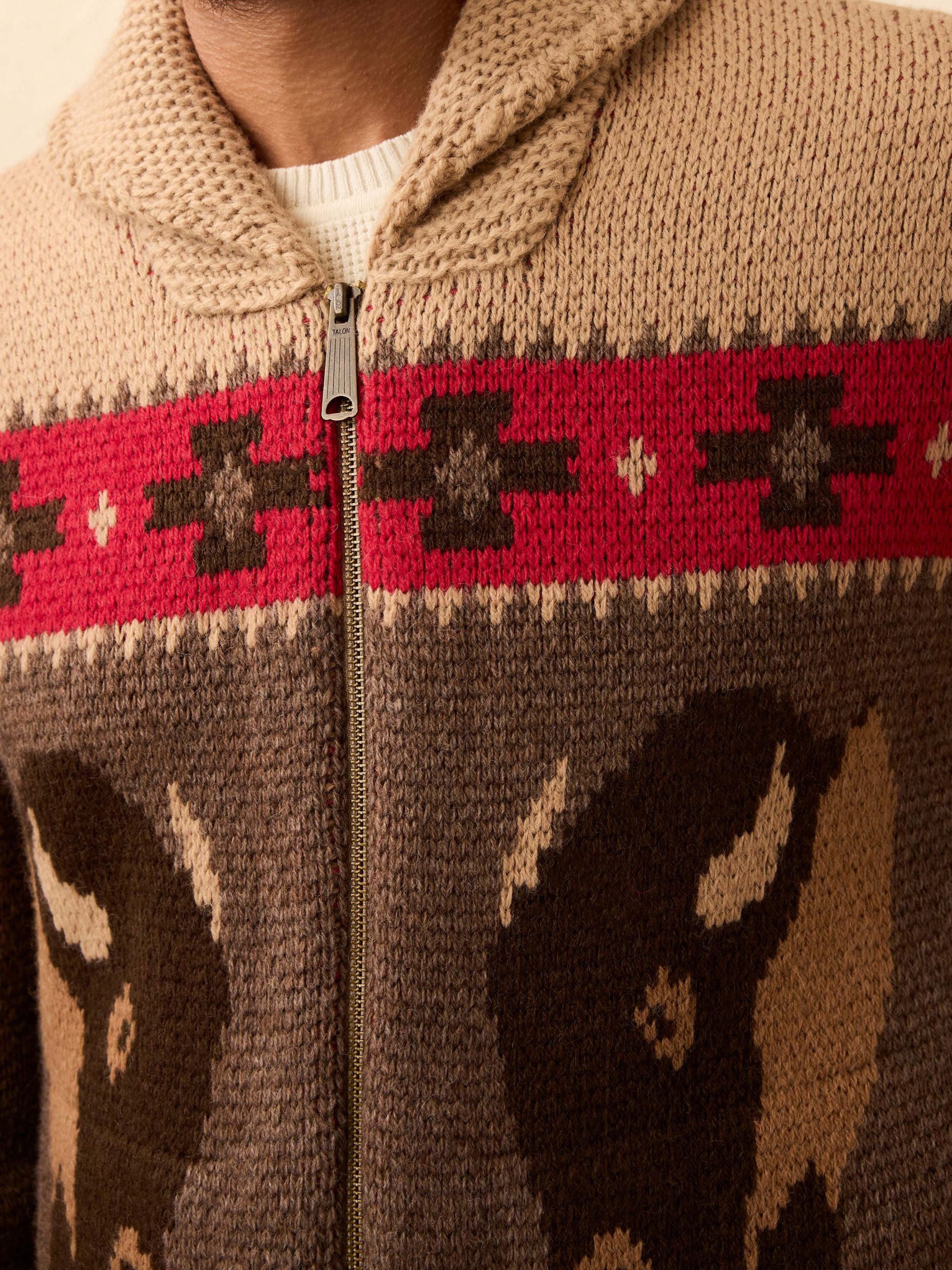 Steven Paul Judd Buffalo Zip Cardigan - Brown Winter Prairie - Image 5