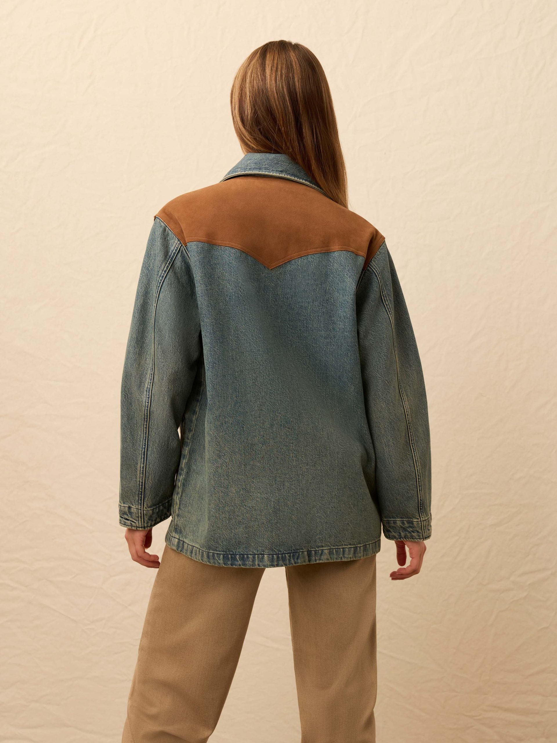 Ridge Back Denim Suede Jacket - Creekside Indigo Wash - Image 5