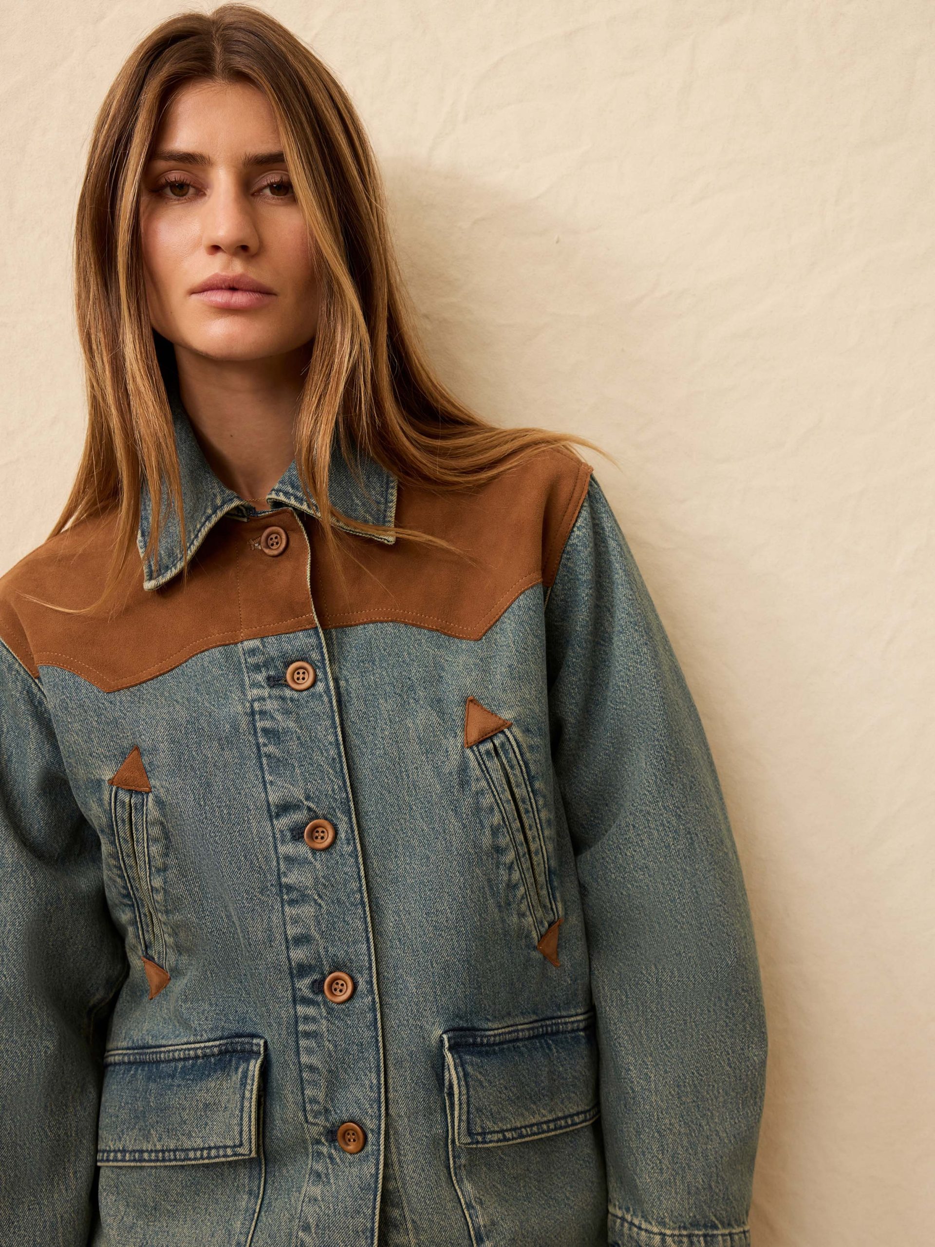Ridge Back Denim Suede Jacket - Creekside Indigo Wash - Image 2
