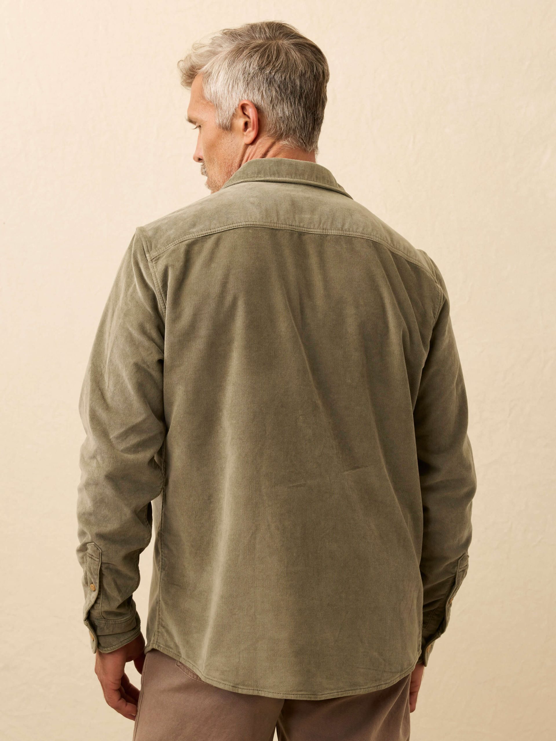 Stretch Terry Corduroy Workshirt - Light Pine - Image 5