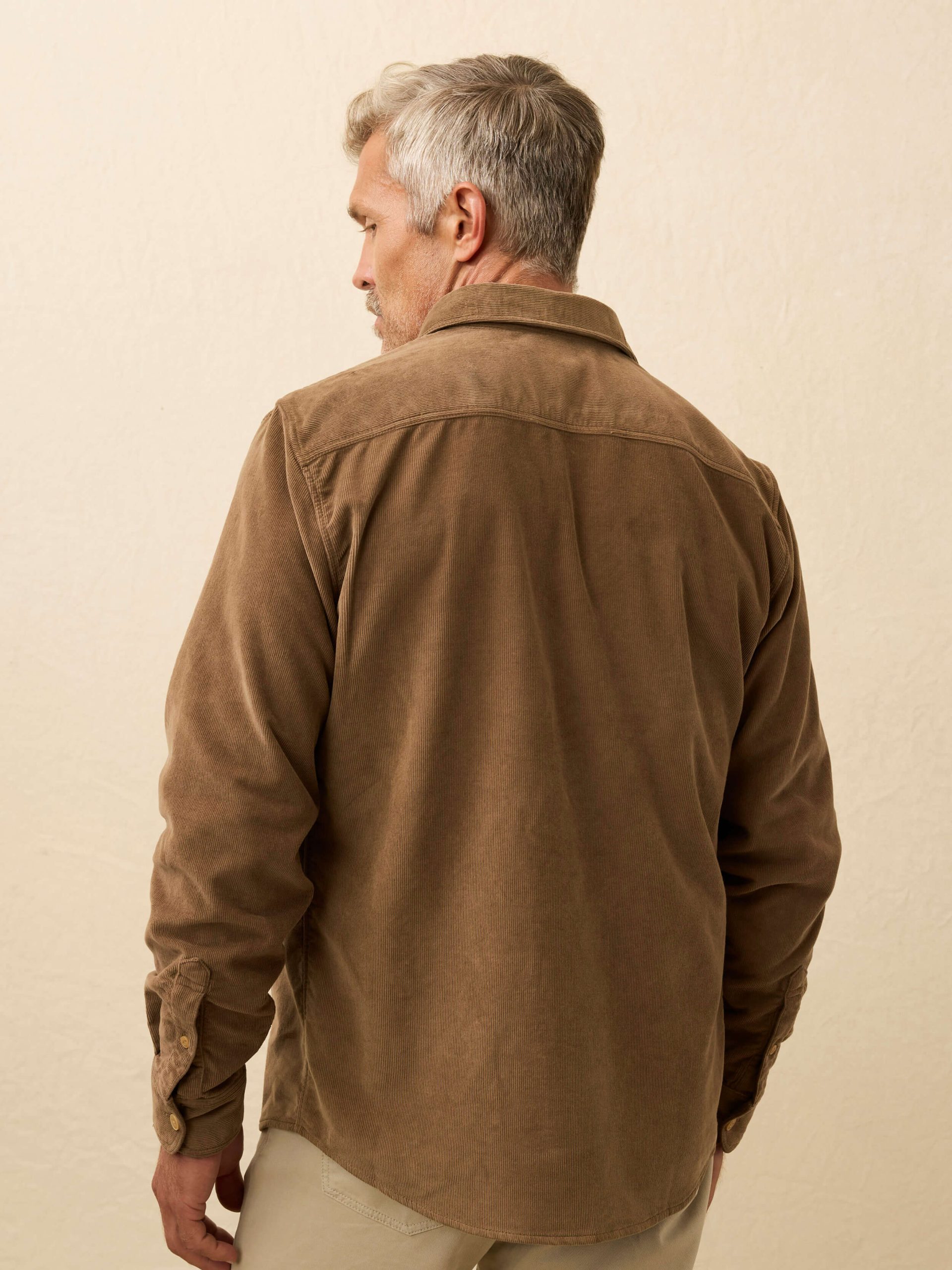 Stretch Terry Corduroy Workshirt - Timber - Image 5
