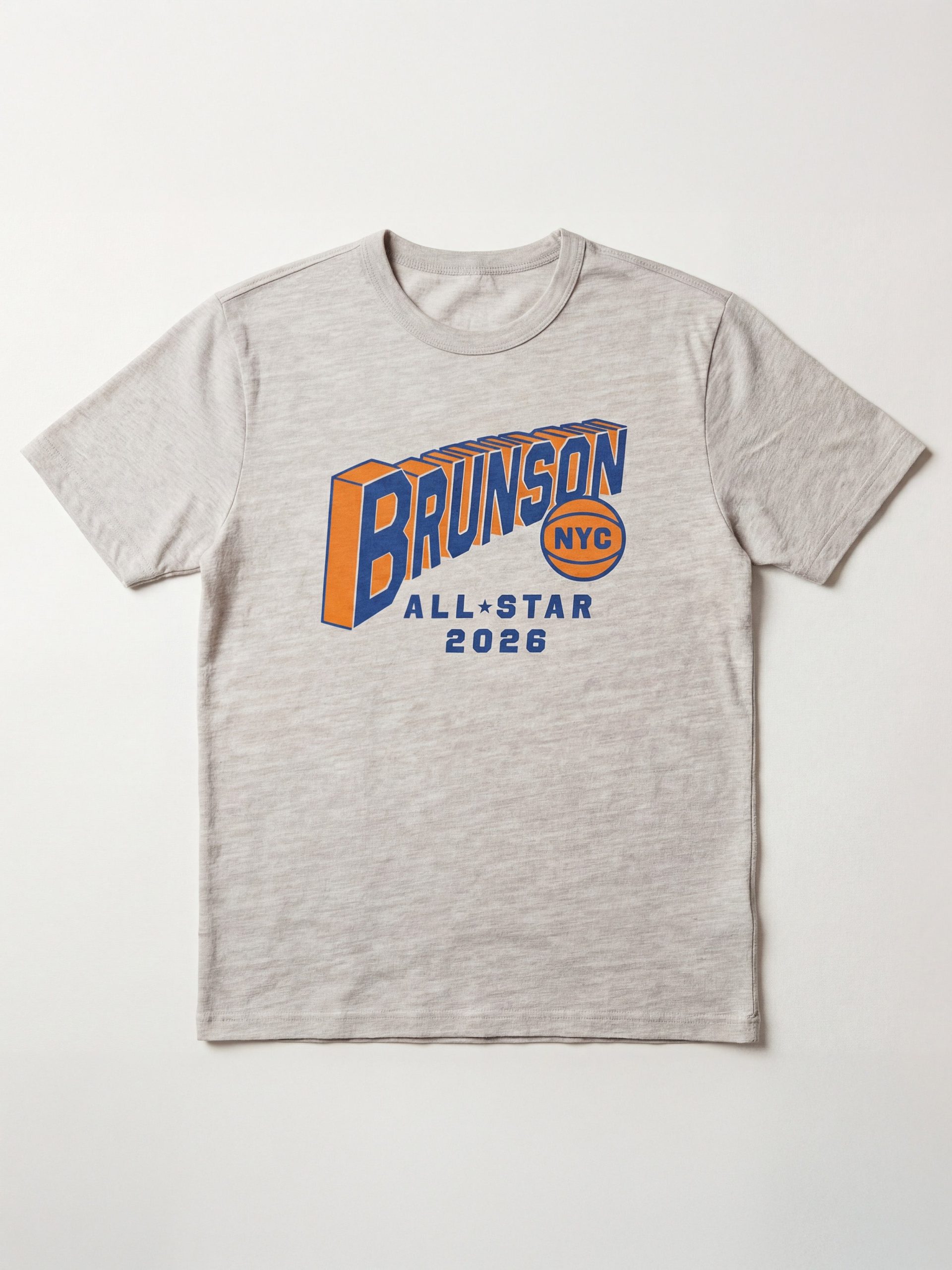 Jalen Brunson All-Star Weekend Sunwashed Tee - Island Dune Heather