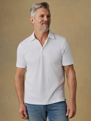 Sunwashed T-Shirt Polo - White