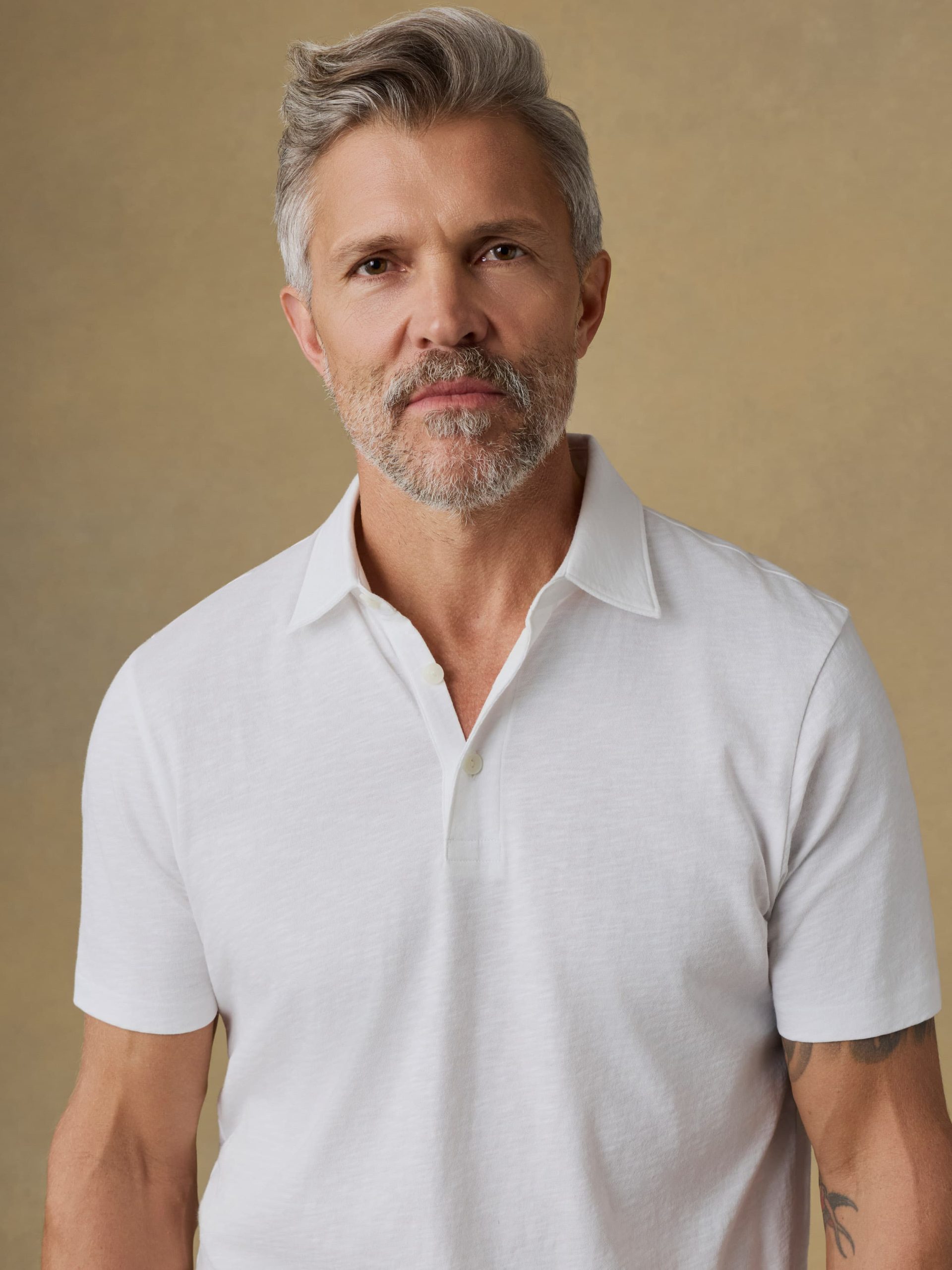 Sunwashed T-Shirt Polo - White - Image 4