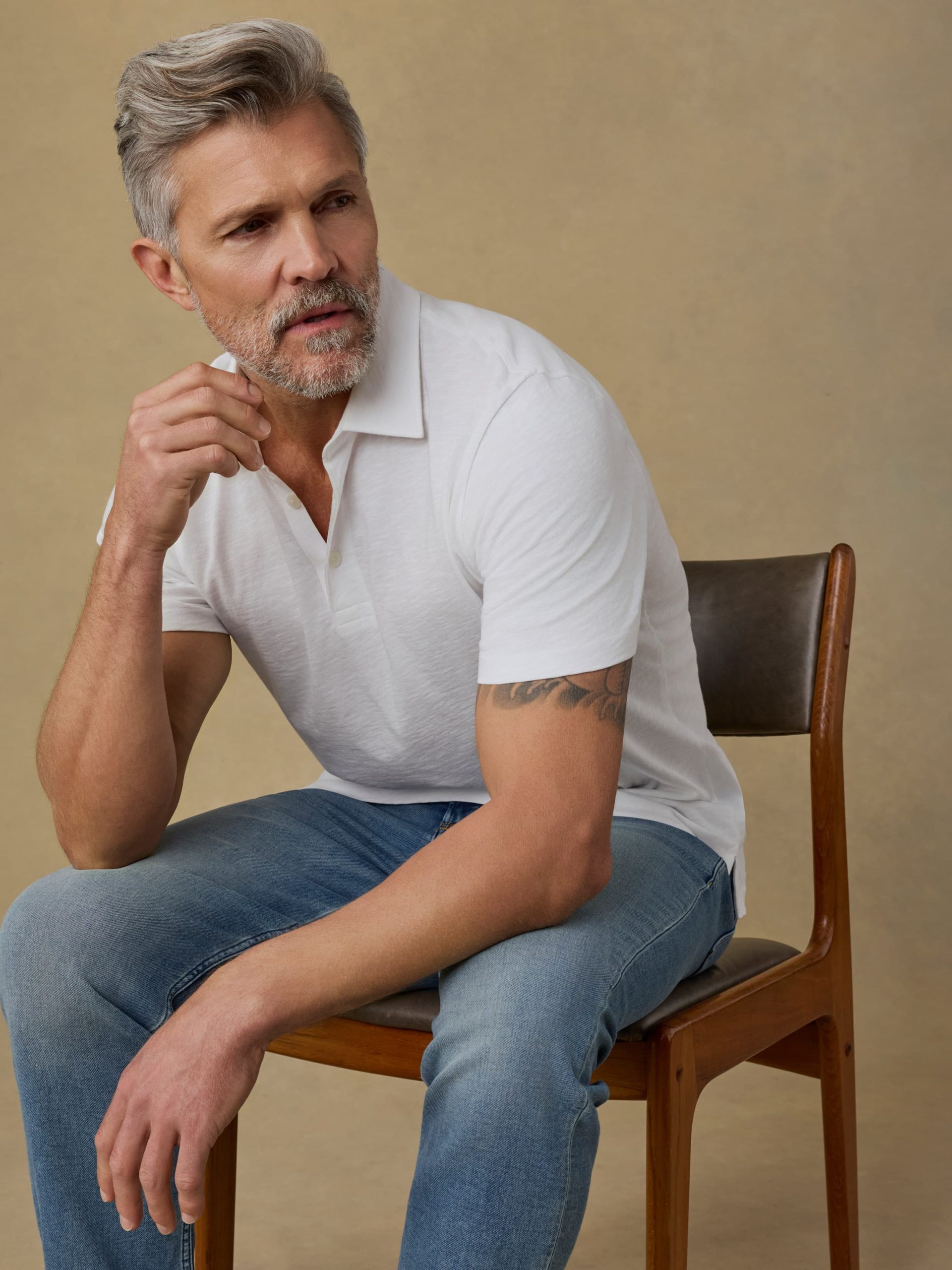 Sunwashed T-Shirt Polo - White - Image 2
