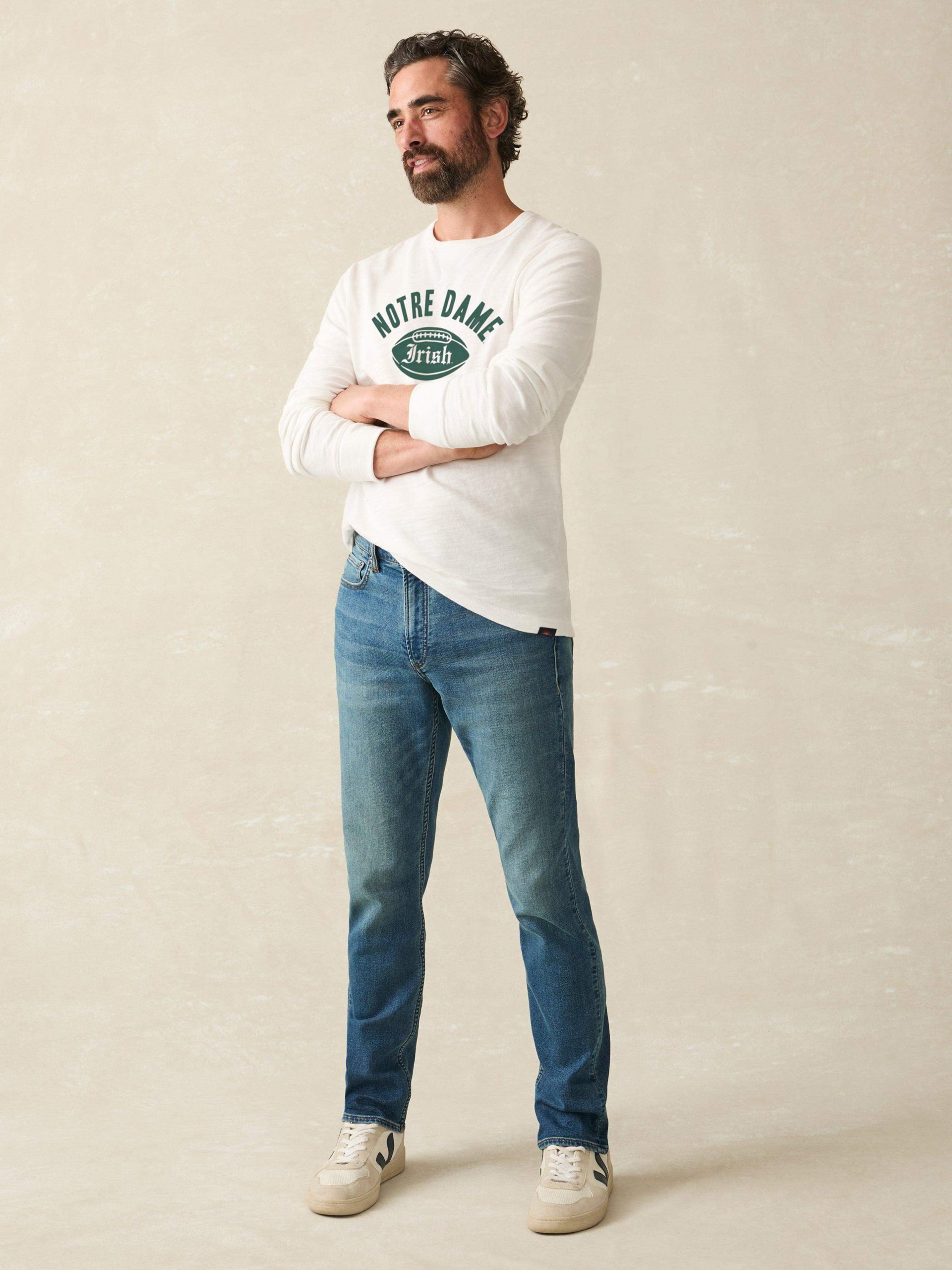 Notre Dame Sunwashed Slub Crew - White - Image 3
