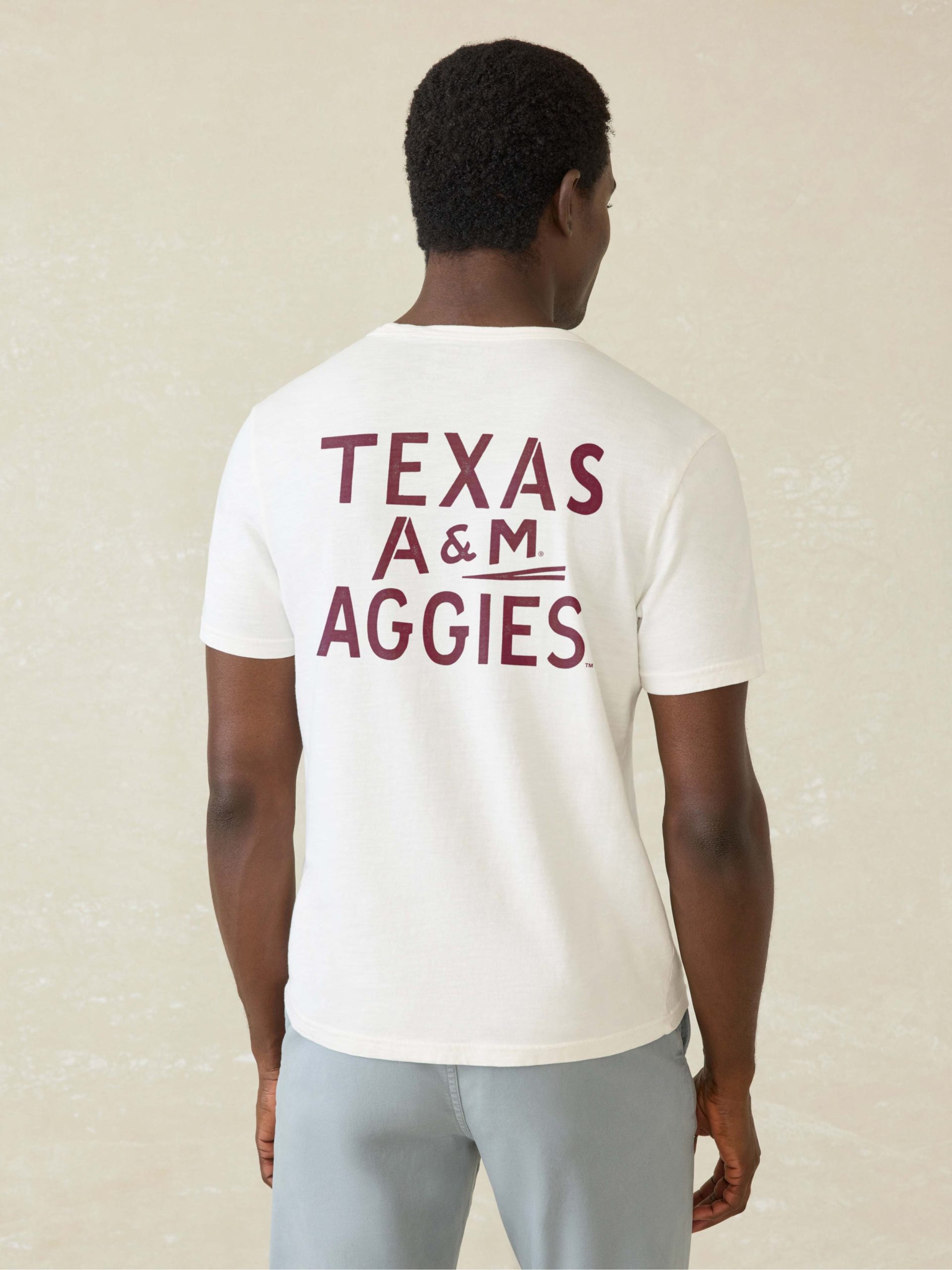 Texas A&M Sunwashed Pocket Tee - White - Image 2
