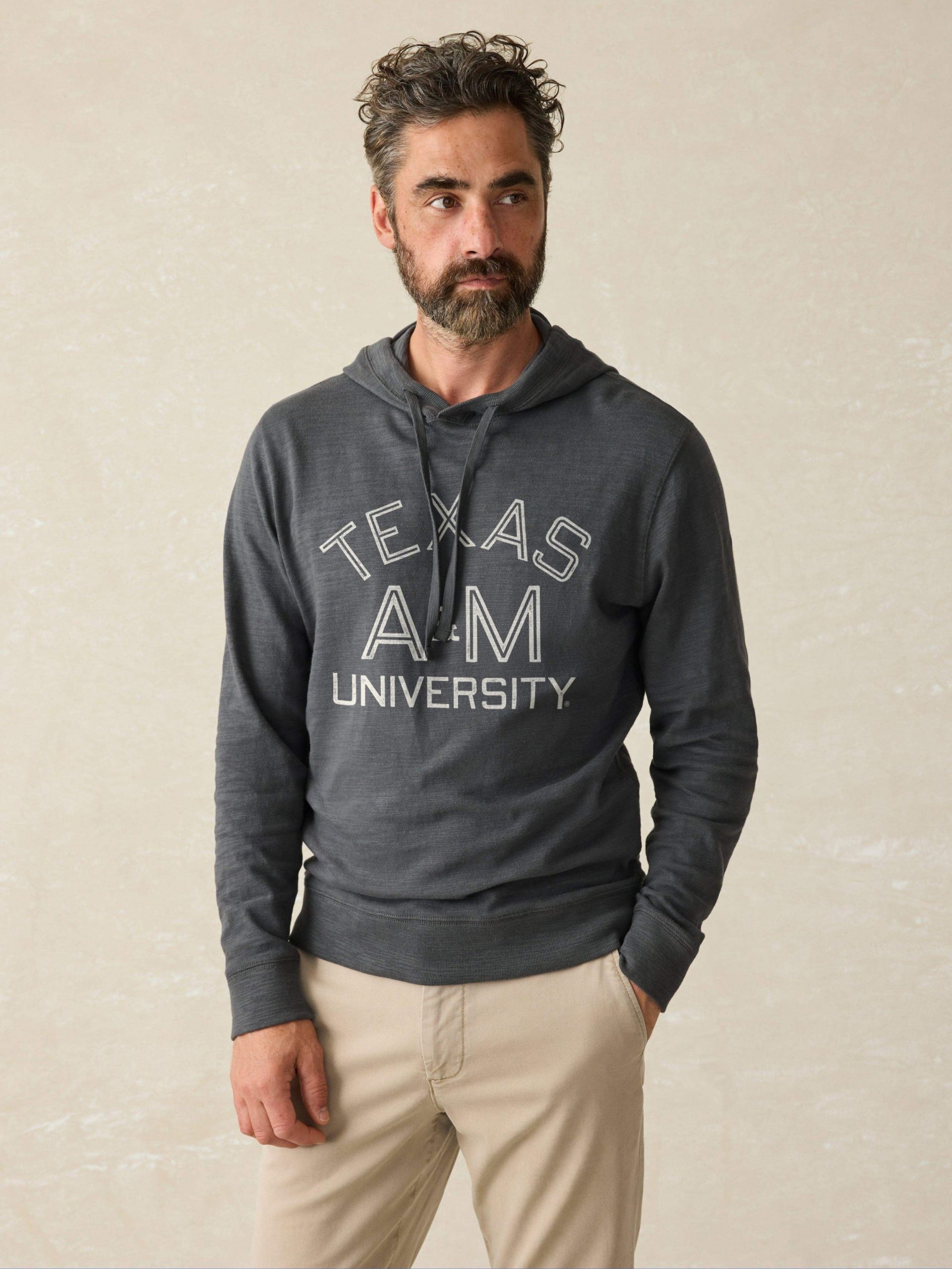 Texas A&M Sunwashed Slub Hoodie - Graphite - Image 2