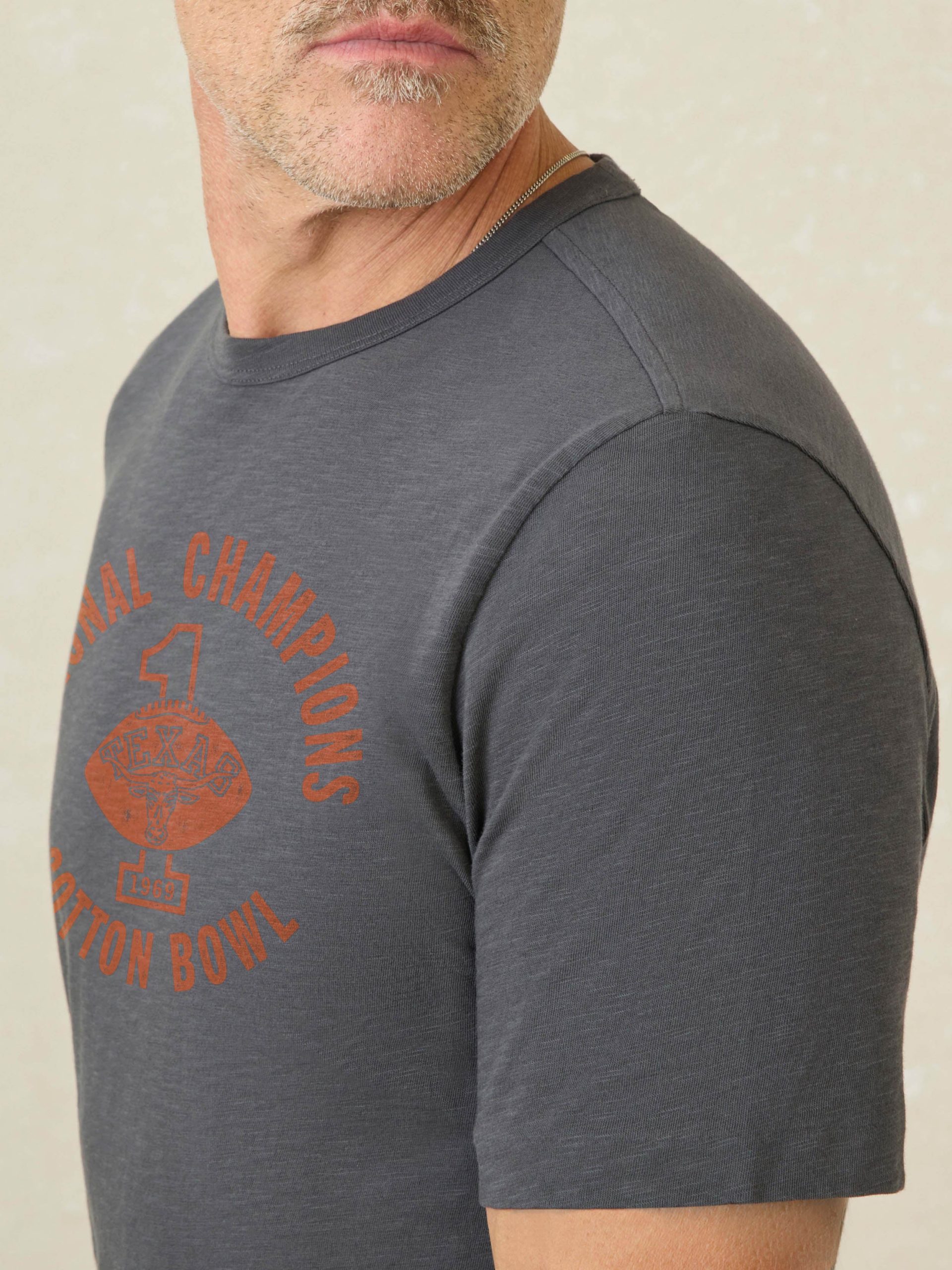 University of Texas Sunwashed Tee - Graphite - Image 2
