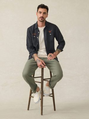 University of Texas Tried And True Chambray Workshirt - Durango Black
