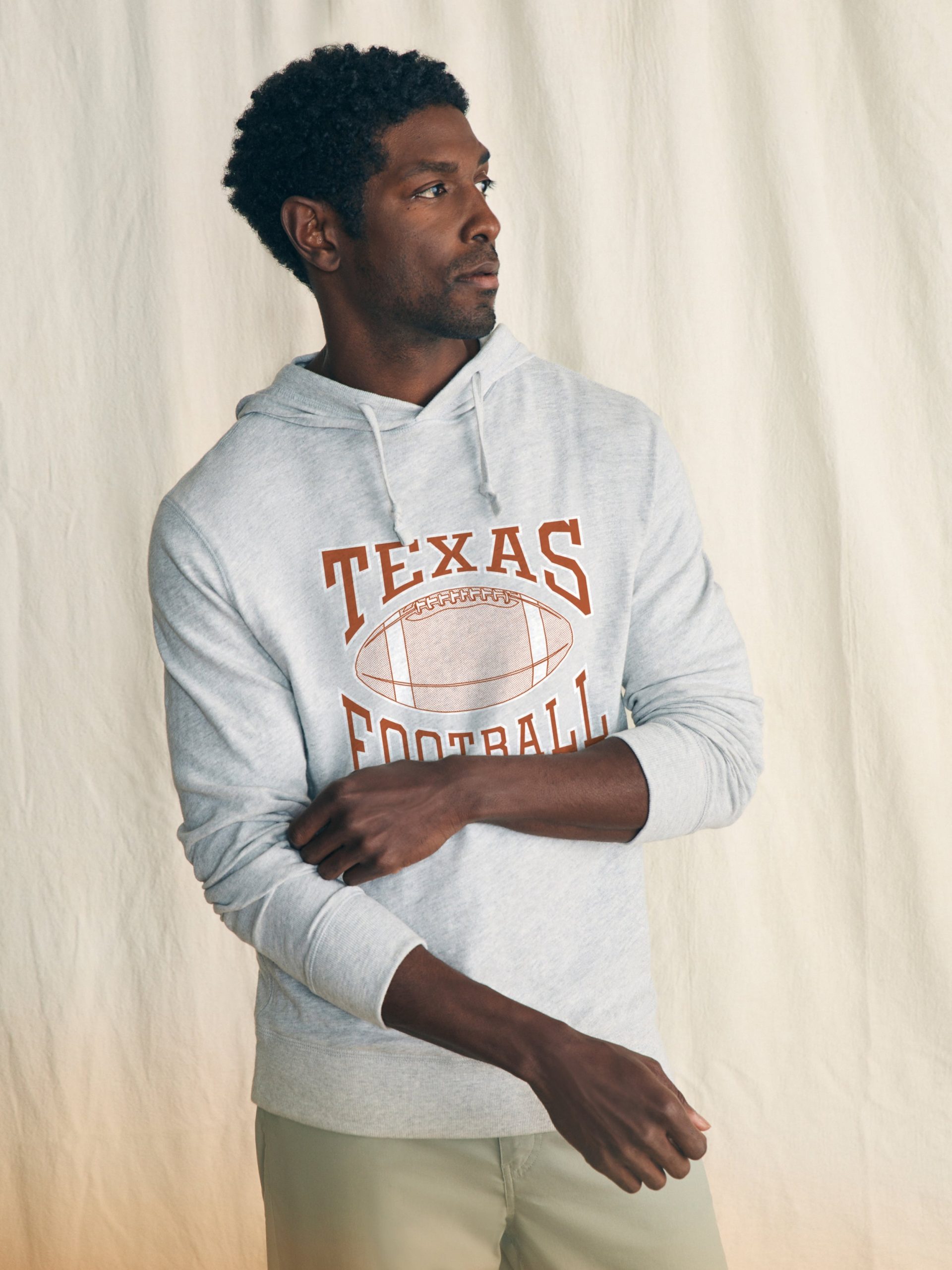 University of Texas Organic Hoodie - Light Heather Grey - Image 3