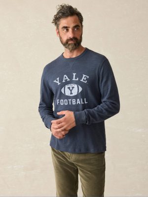 Yale Sunwashed Slub Crew - Blue Nights