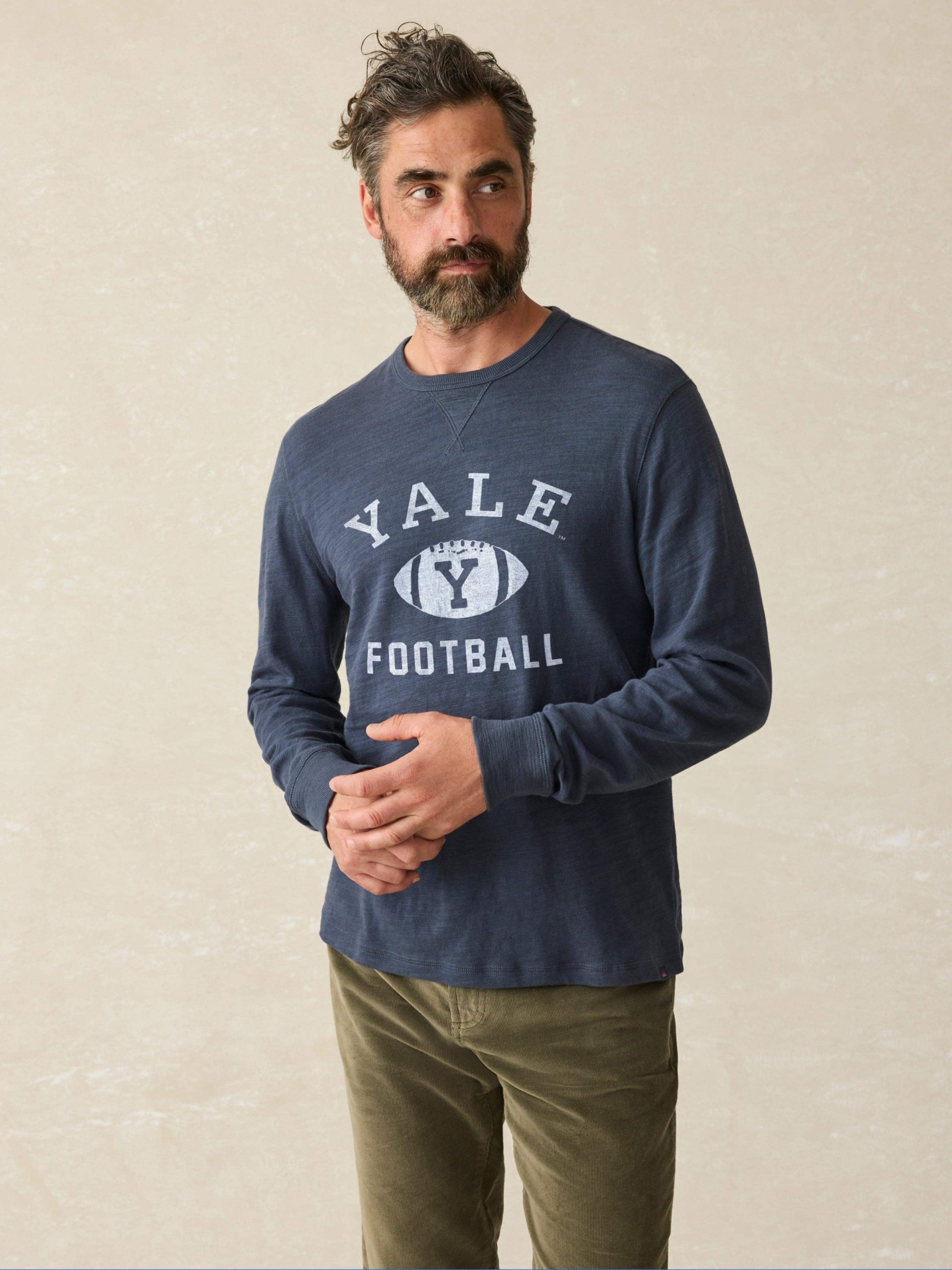 Yale Sunwashed Slub Crew - Blue Nights