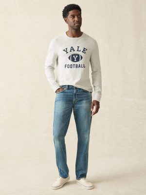 Yale Sunwashed Slub Crew - Light Grey Heather