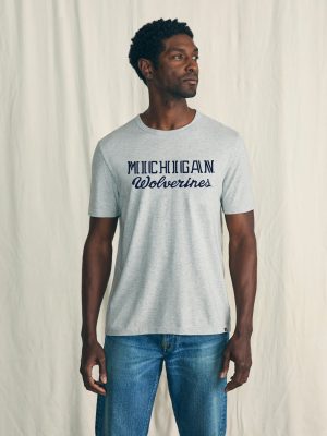 University of Michigan Sunwashed Tee - Granite Heather
