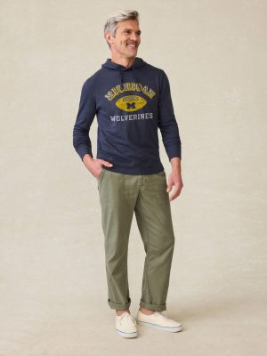 University of Michigan Sunwashed Slub Hoodie - Blue Nights
