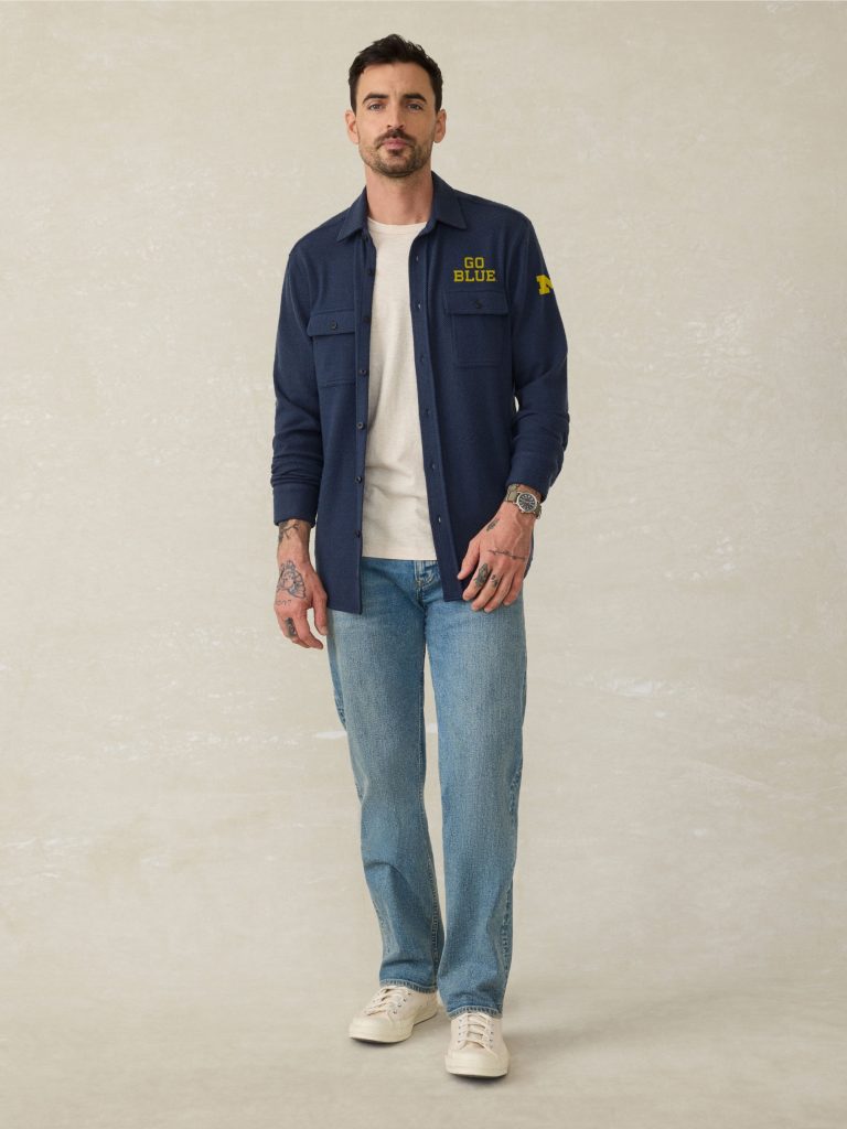 University of Michigan Legend Sweater Shirt - Brighton Navy Twill