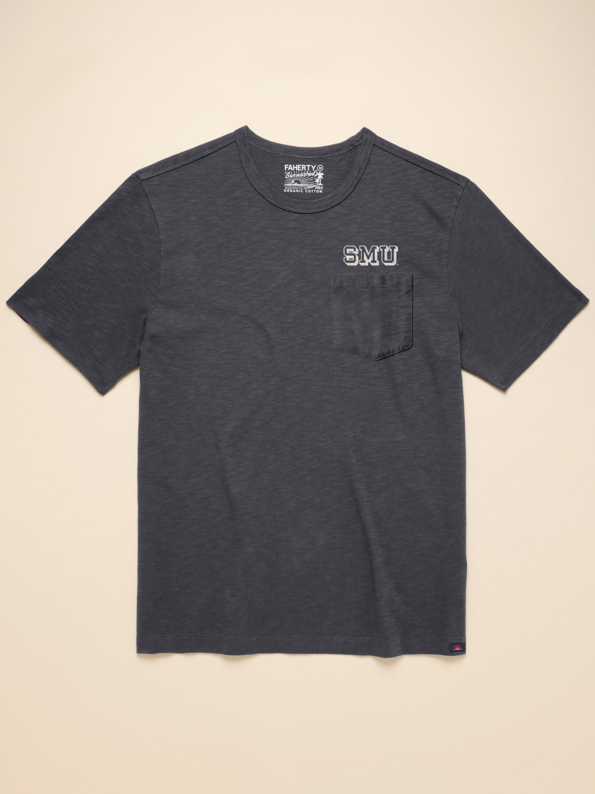 Southern Methodist University Sunwashed Pocket Tee - Graphite - Image 3