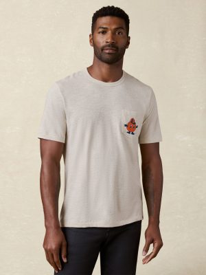 Syracuse University Sunwashed Pocket Tee - Island Dune Heather