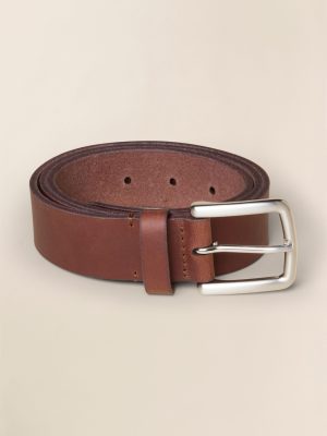 Men's Leather Belt - Saddle Brown