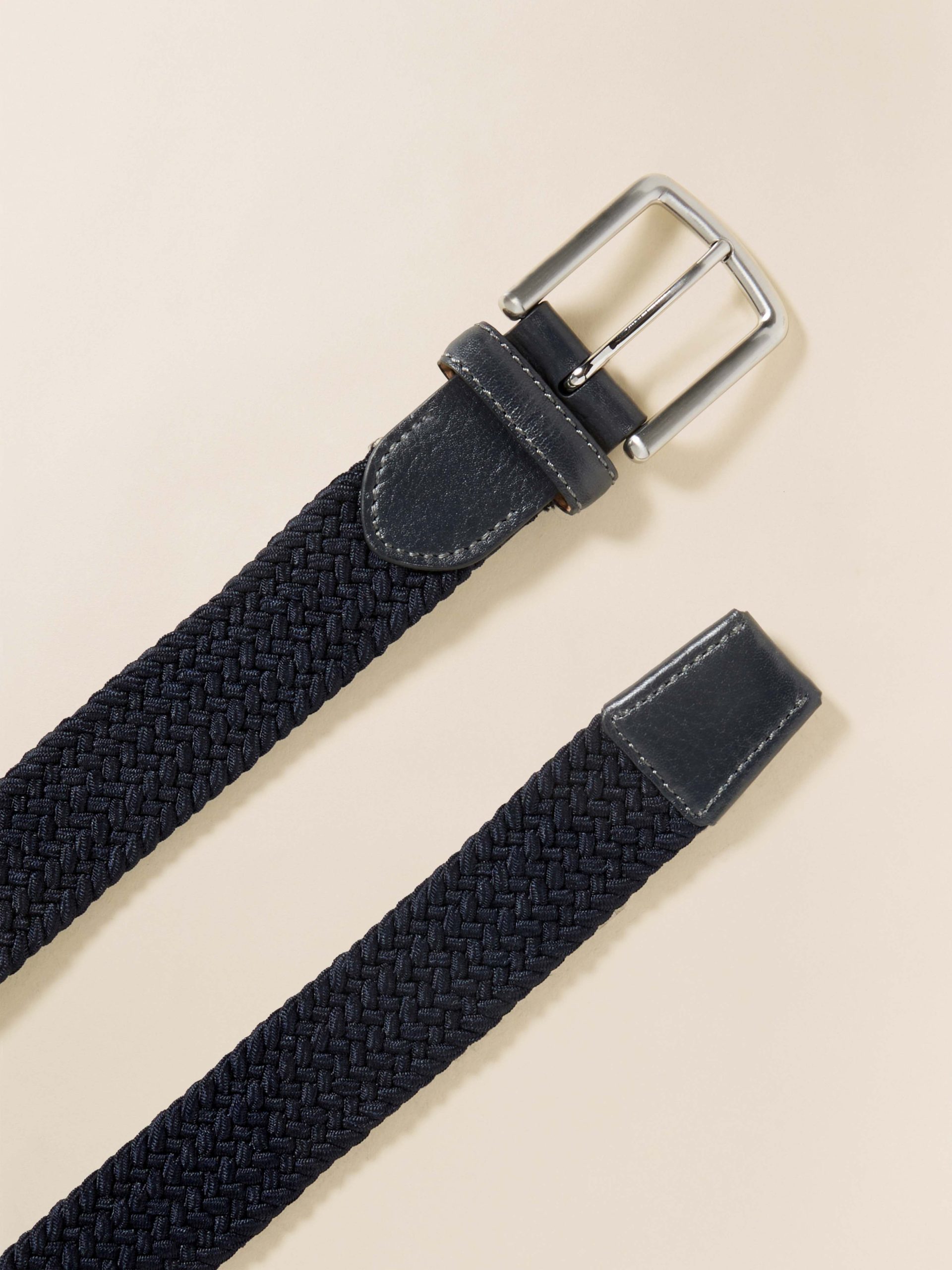 Men's Stretch Woven Belt - Navy - Image 2