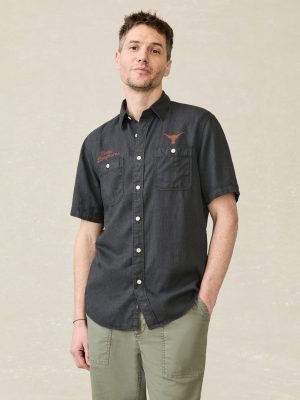 University of Texas Ss Tried And True Chambray Shirt - Durango Black