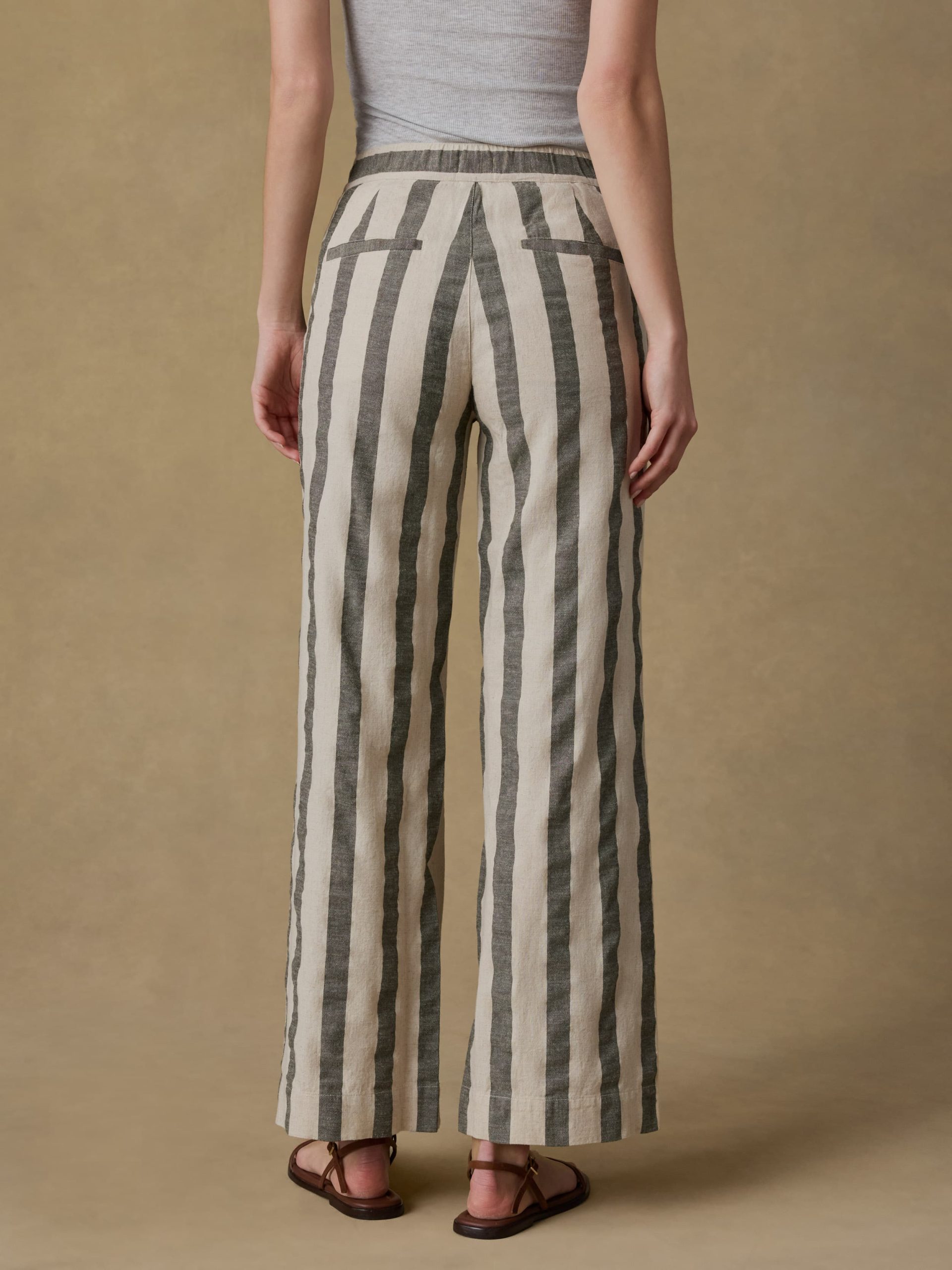 Sun Strider Cotton Linen Pant - Pine Bay Stripe - Image 5