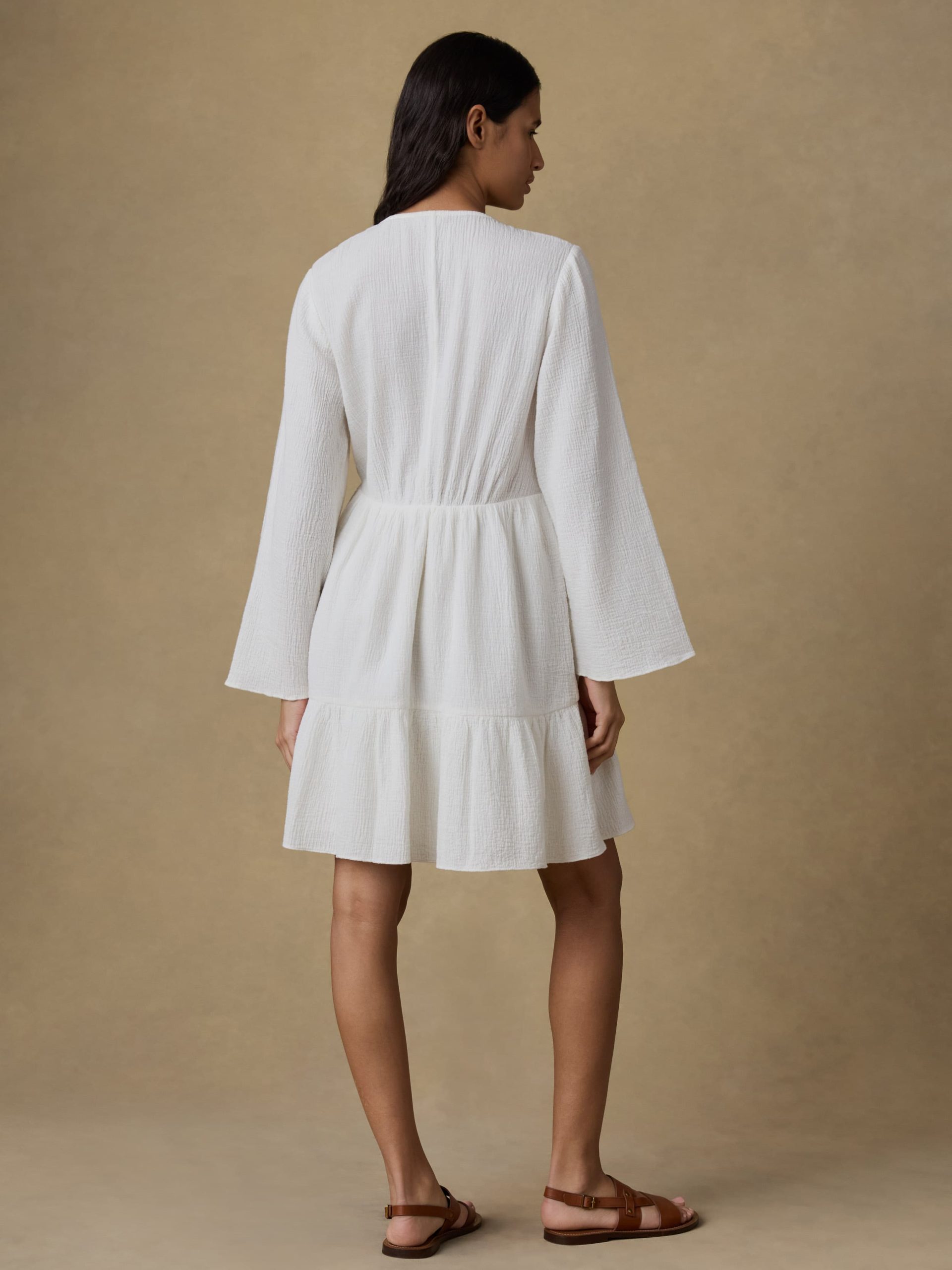 Dune Cotton Gauze Oceana Dress - White - Image 4