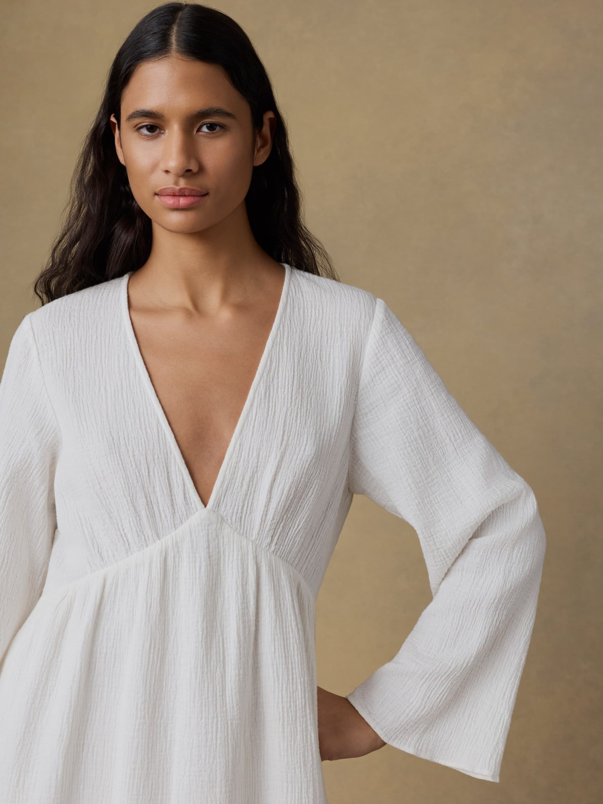 Dune Cotton Gauze Oceana Dress - White - Image 5