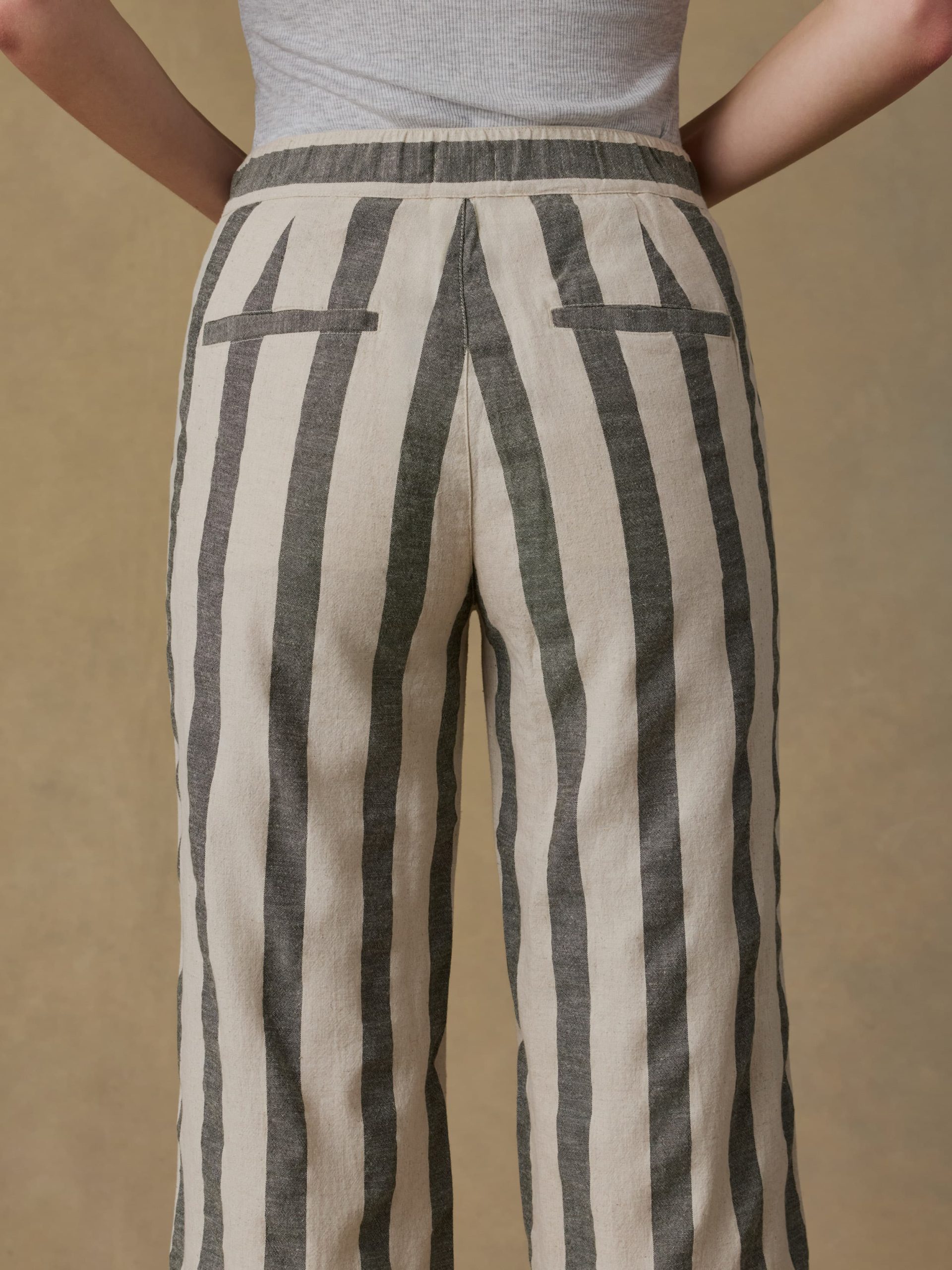 Sun Strider Cotton Linen Pant - Pine Bay Stripe - Image 7